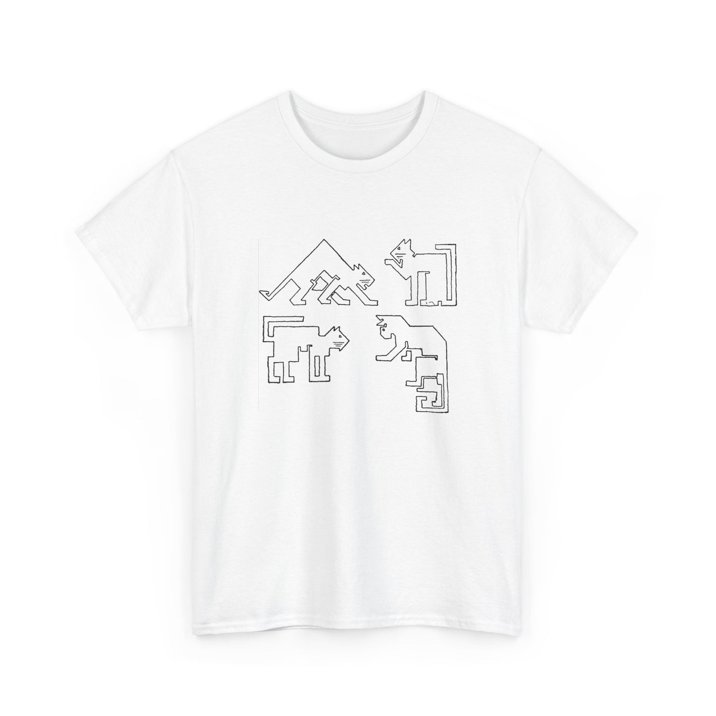 1910 ernest allen batchelder draw a cat using only straight lines reproduction tshirt