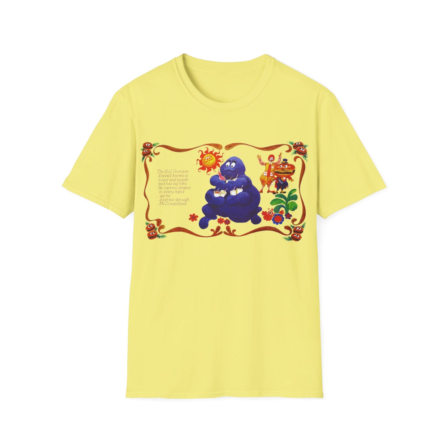 evil grimace vintage reproduction tshirt