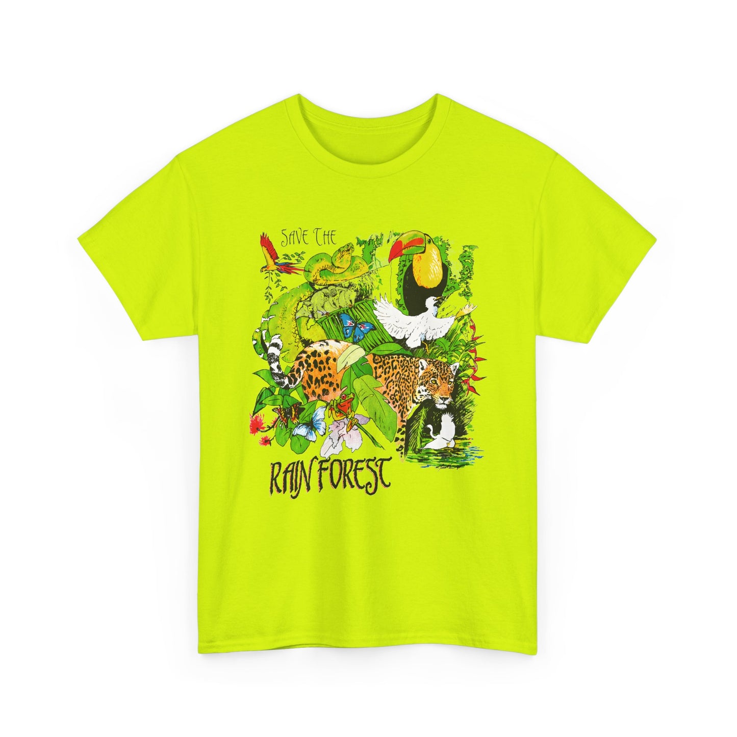 1993 vintage save the rainforest reproduction tshirt