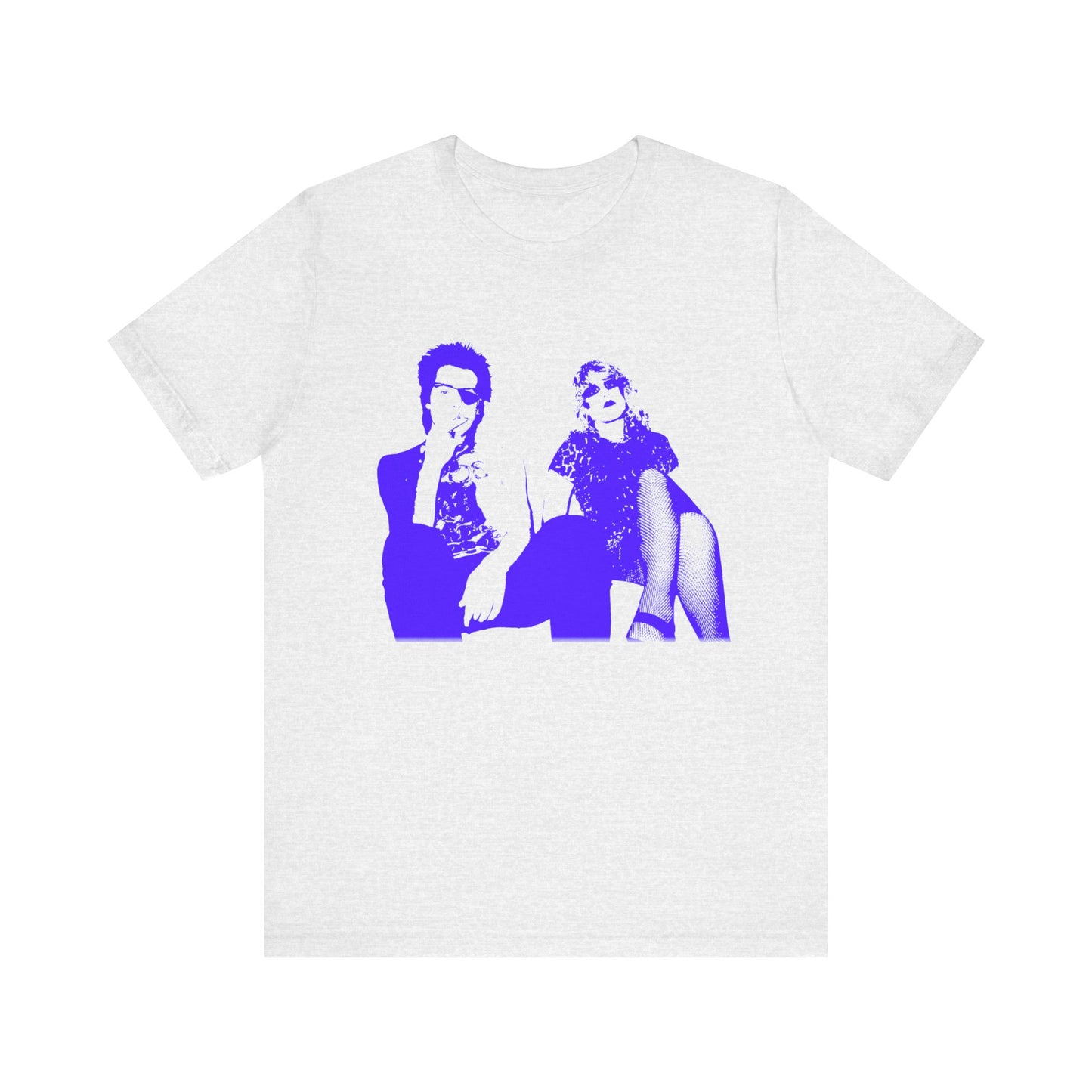 the real sid and nancy purple/blue stencil fan art tshirt