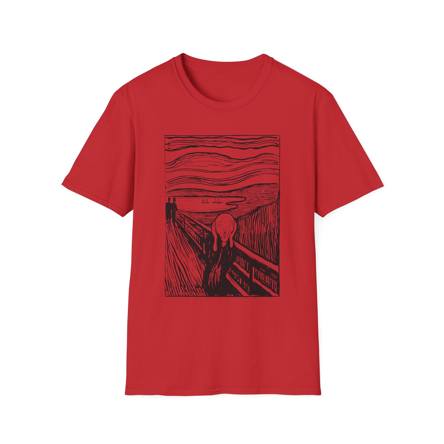 1895 lithography print of the scream by edvard munch tshirt