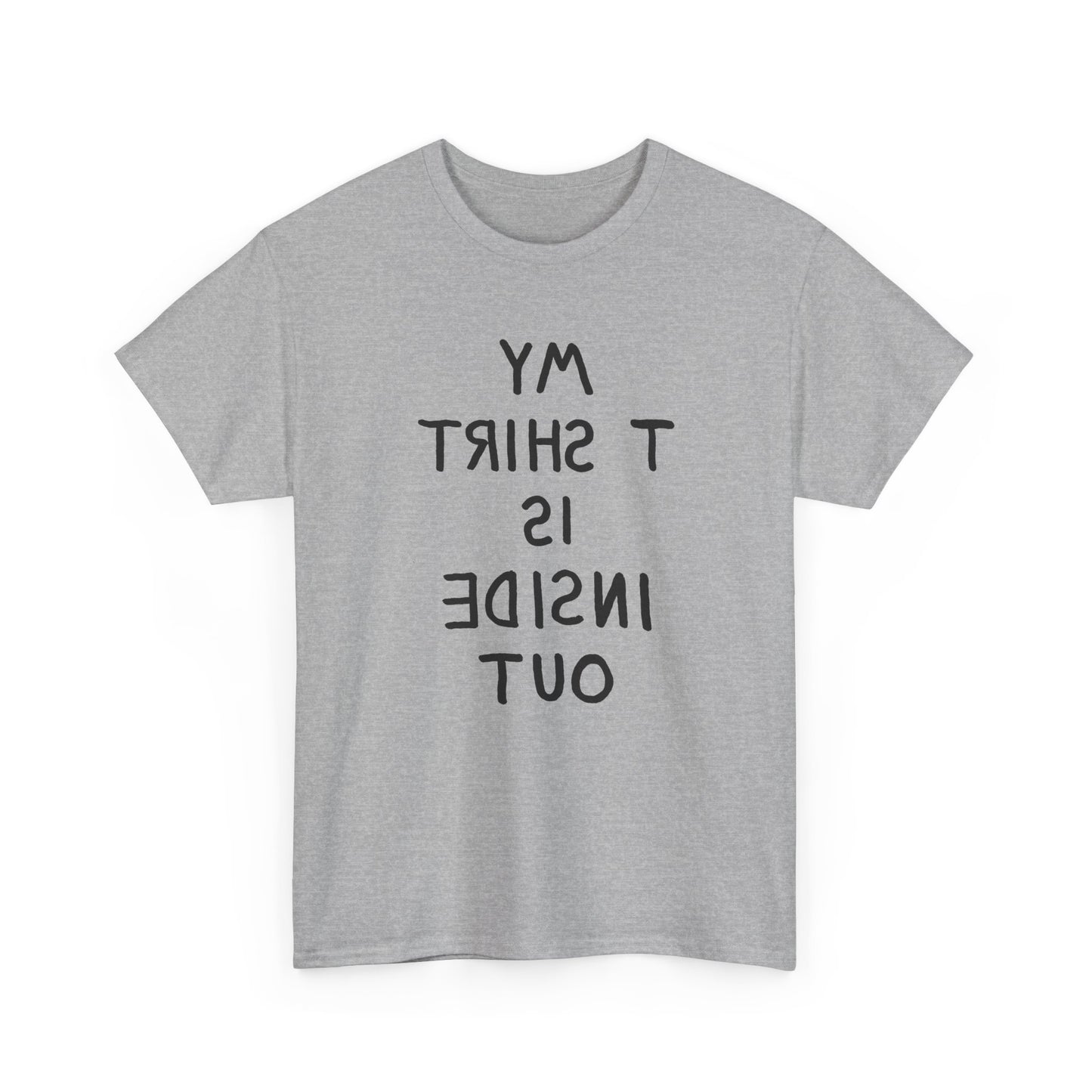 1960s novelty my tshirt is inside out spelled backwards custom hand drawn reproduction tshirt