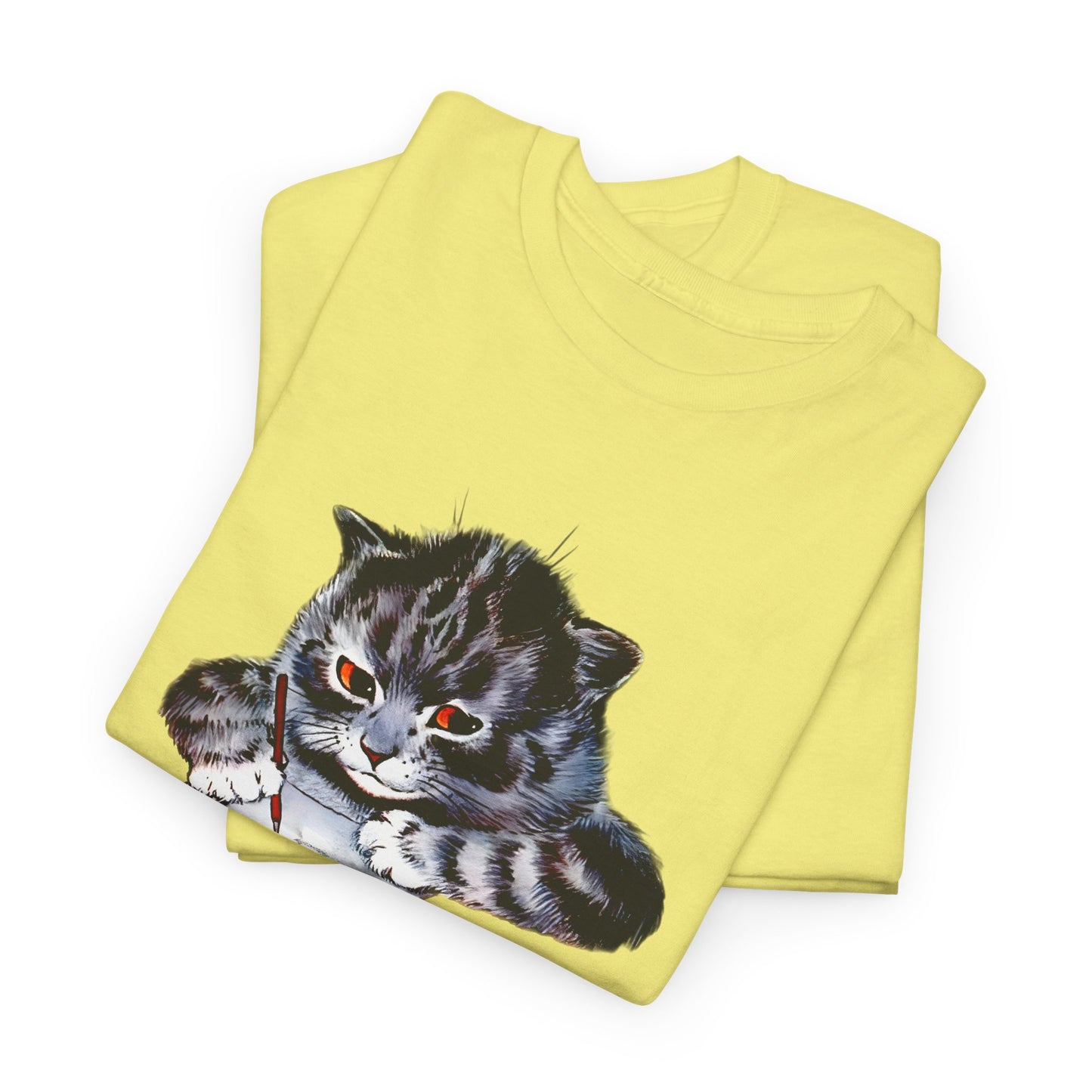 louis wain anthropomorphised cat painting i'll draw your portrait tshirt