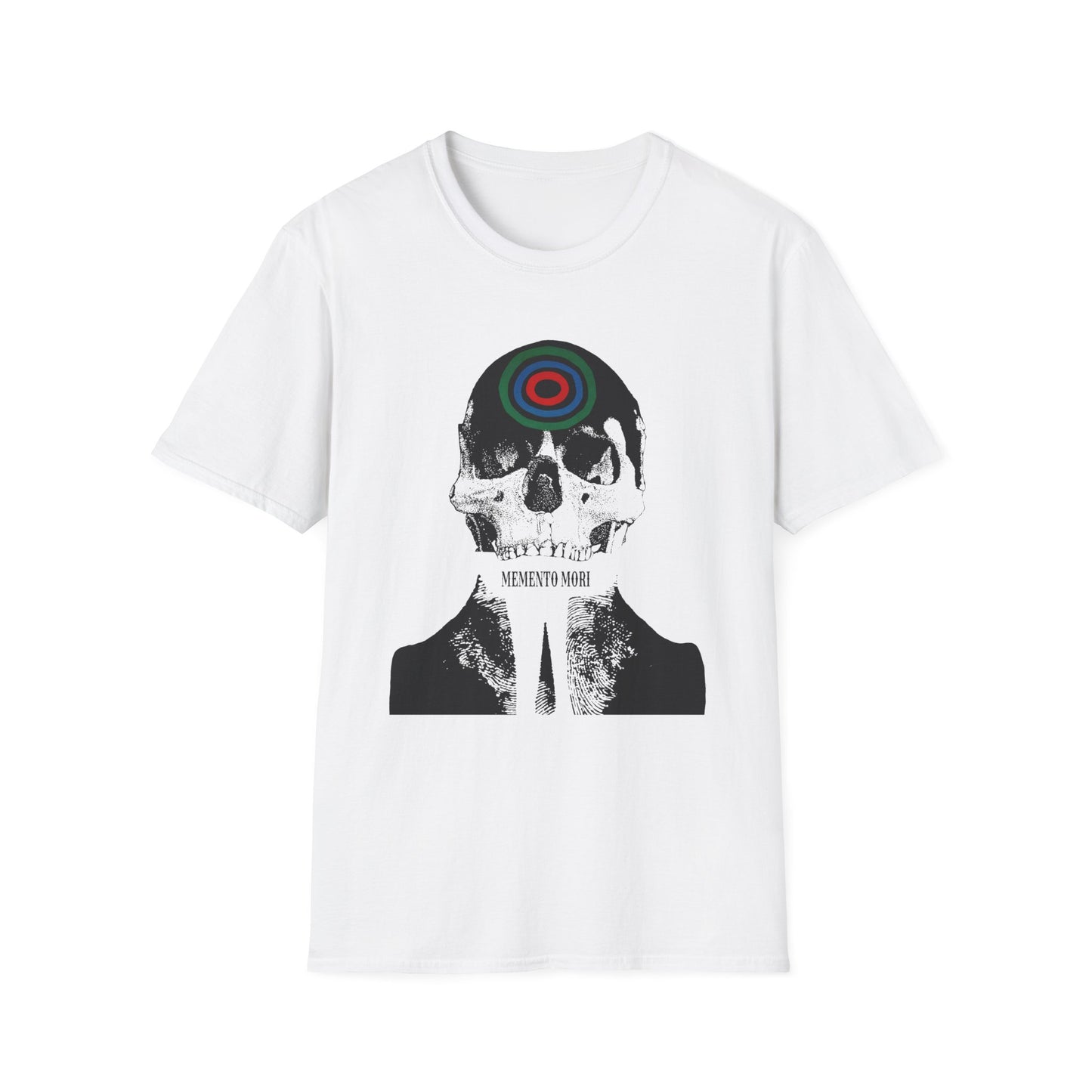 polish movie poster for alfred hitchcock's vertigo with memento mori tshirt
