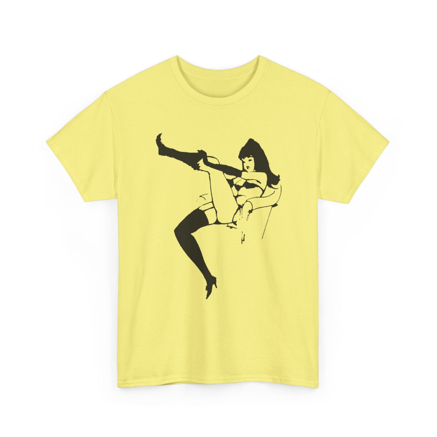 old tattoo flash art burlesque lady tshirt