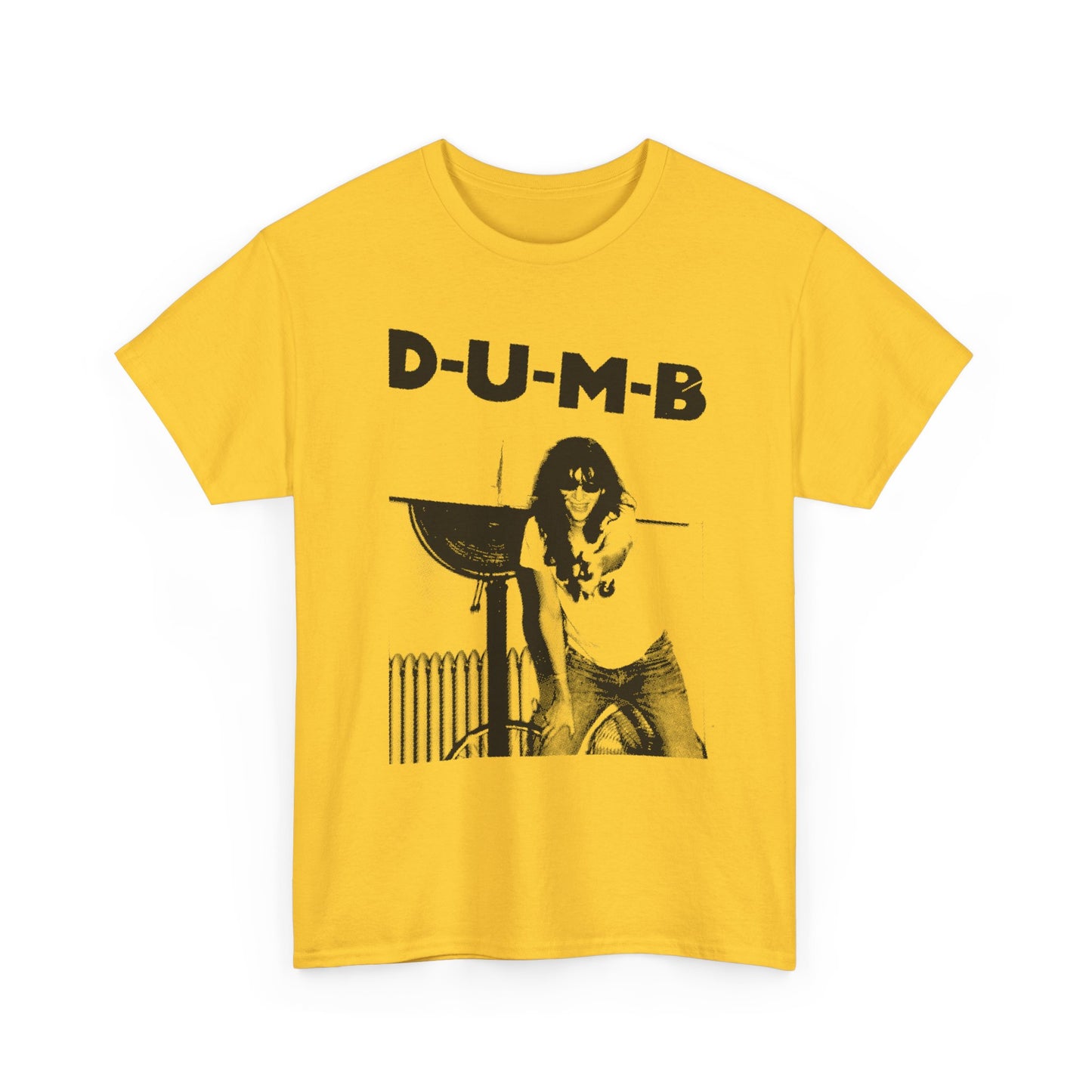 joey ramone D-U-M-B pinhead lyric photo tshirt