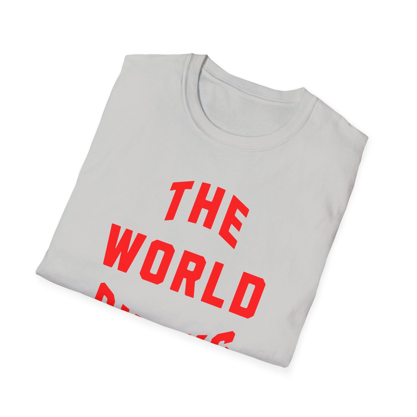 the world sucks in red tshirt