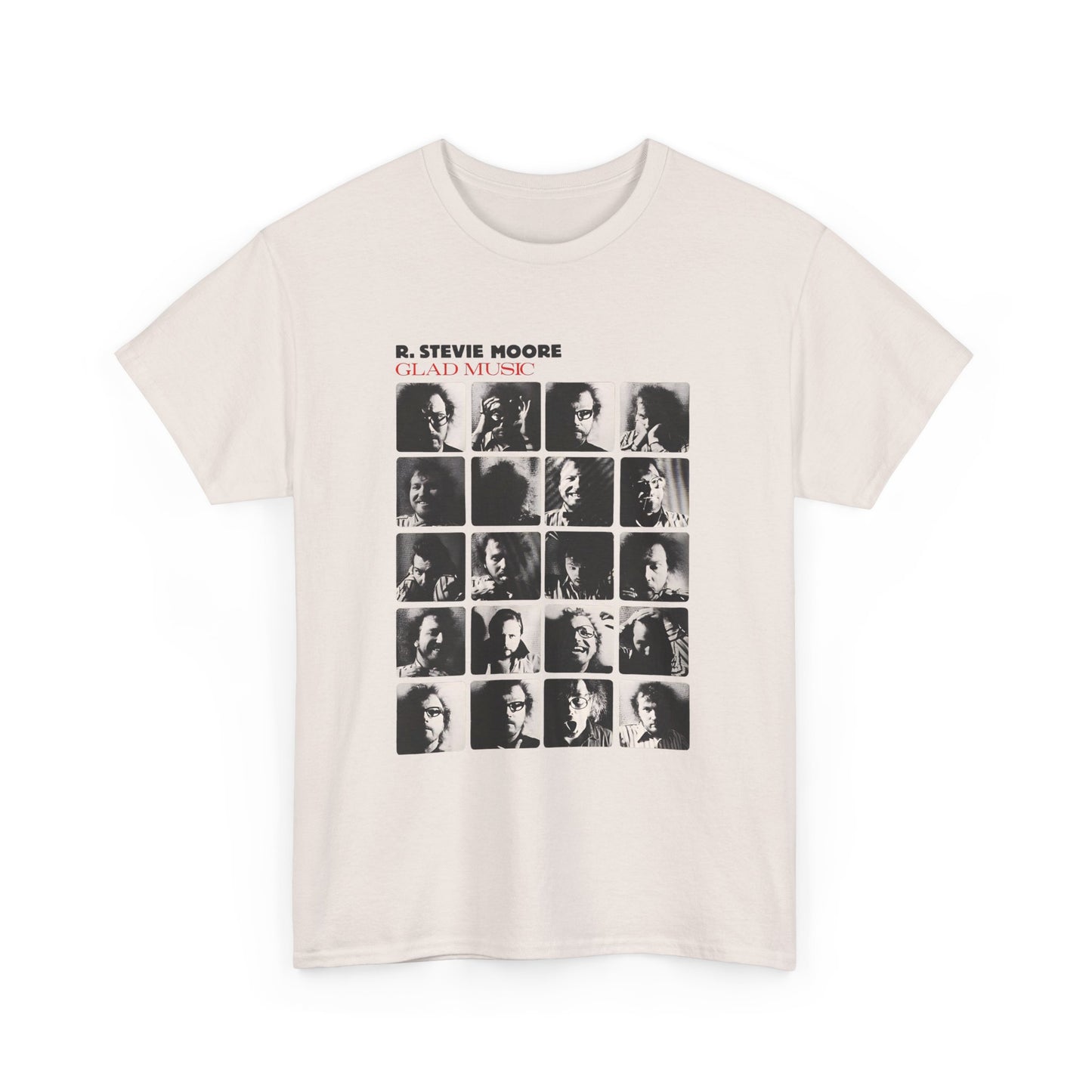 1986 glad music by r stevie moore album cover custom edit tshirt