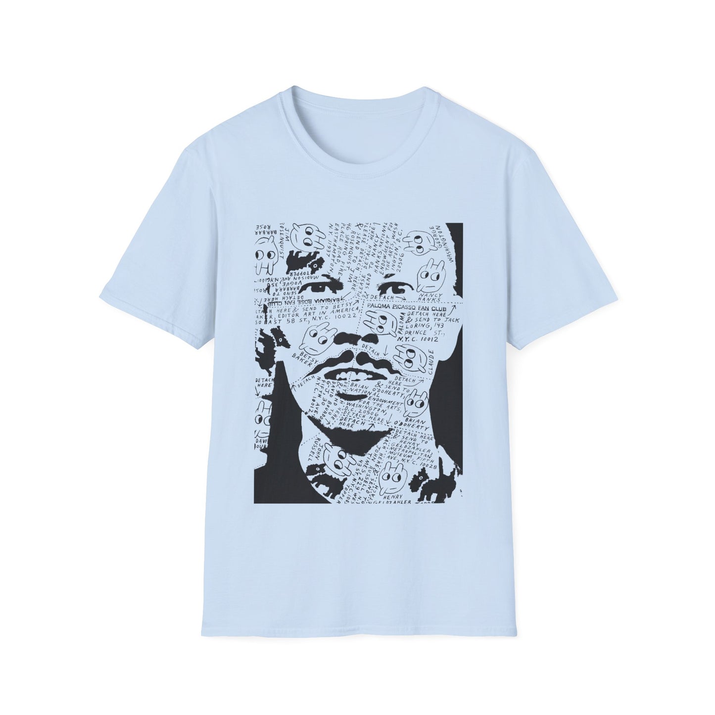 ray johnson's face tshirt