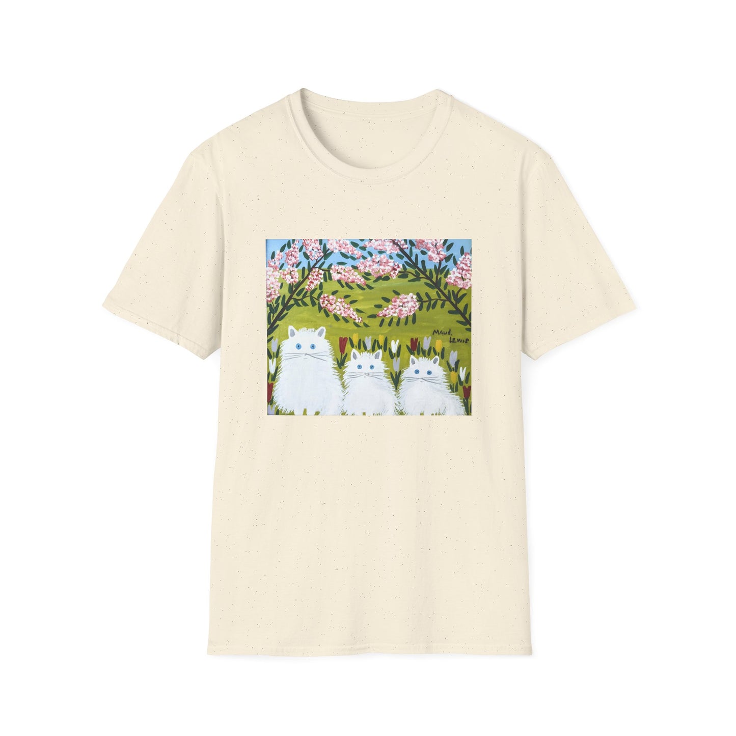 1965 maud lewis painting three white cats tshirt