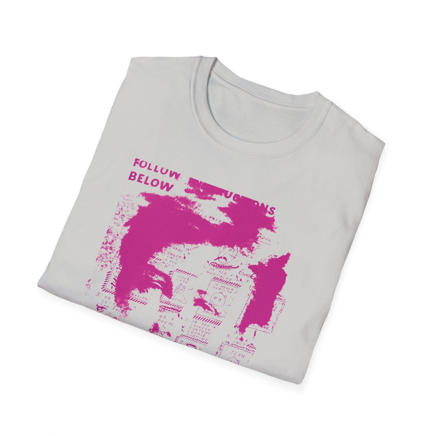 ray johnson arthur rimbaud art in pink tshirt