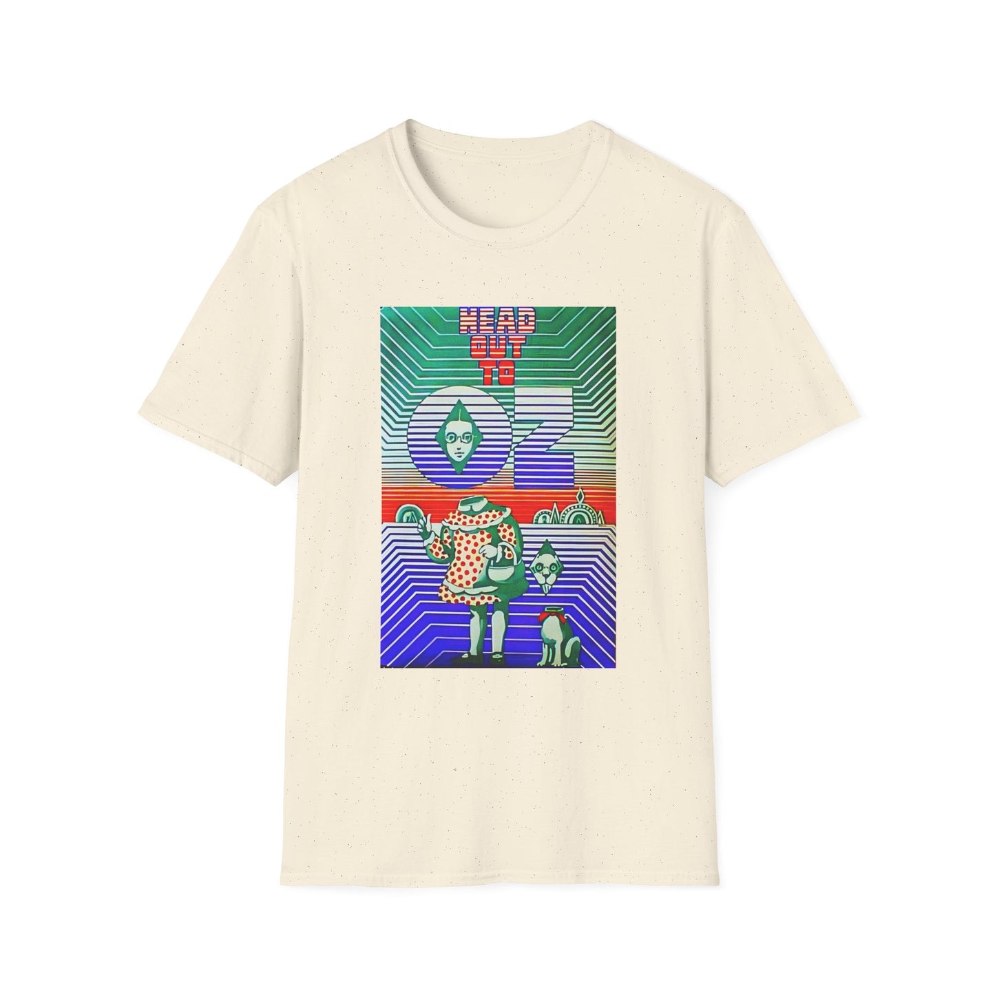 1960's head out to oz psychedelic drug vintage poster tshirt