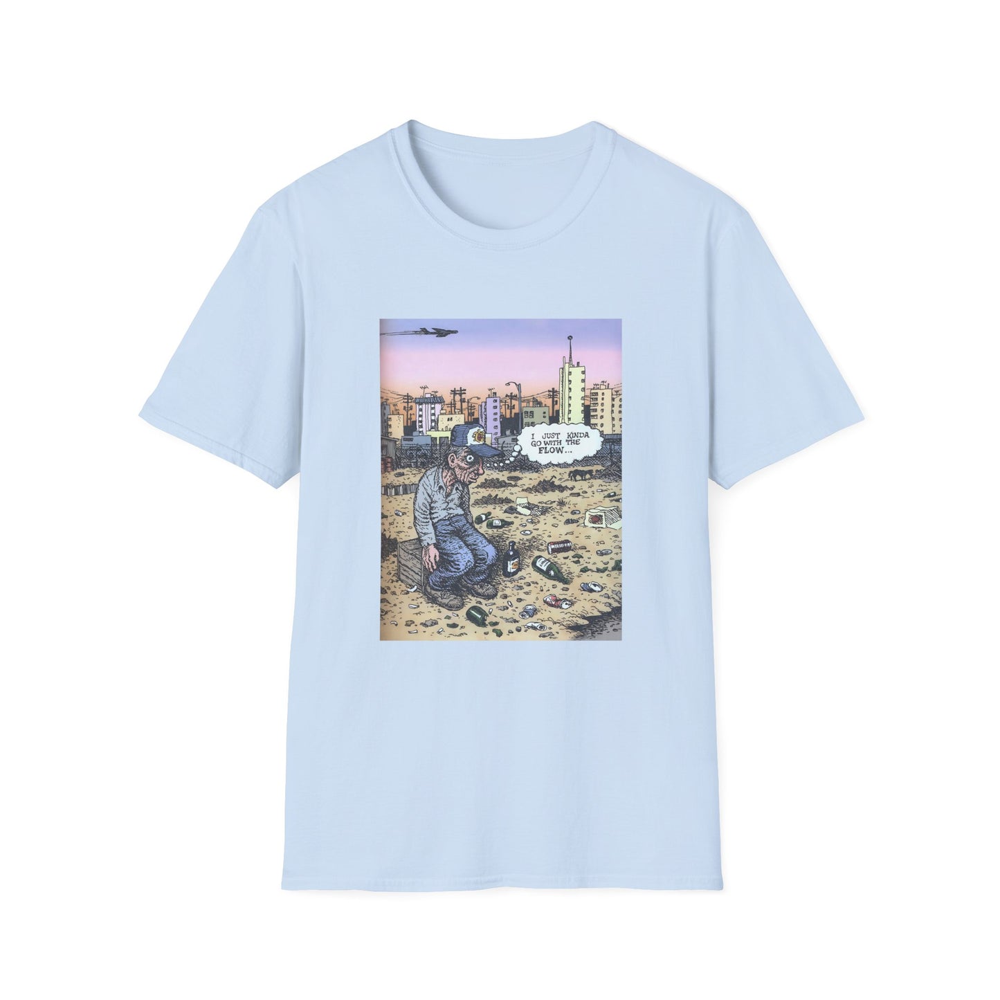 r. crumb i just kinda go with the flow tshirt