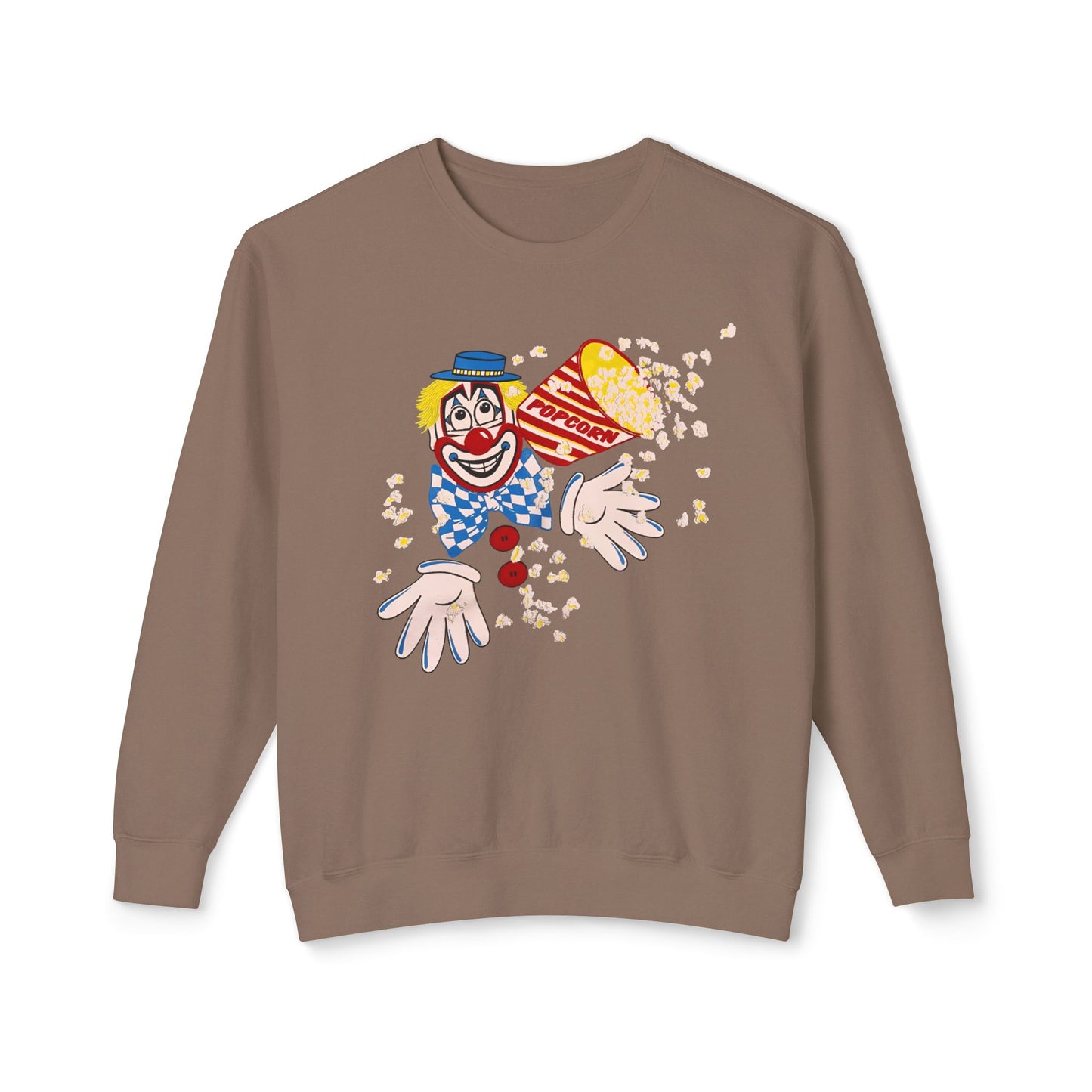vintage 1980s popcorn clown graphic  100% cotton sweatshirt