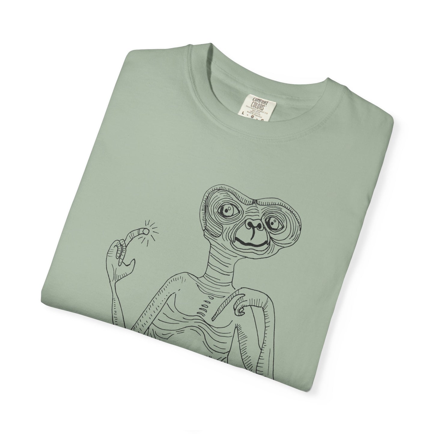 original drawing E.T the extraterrestrial tshirt on comfort colors