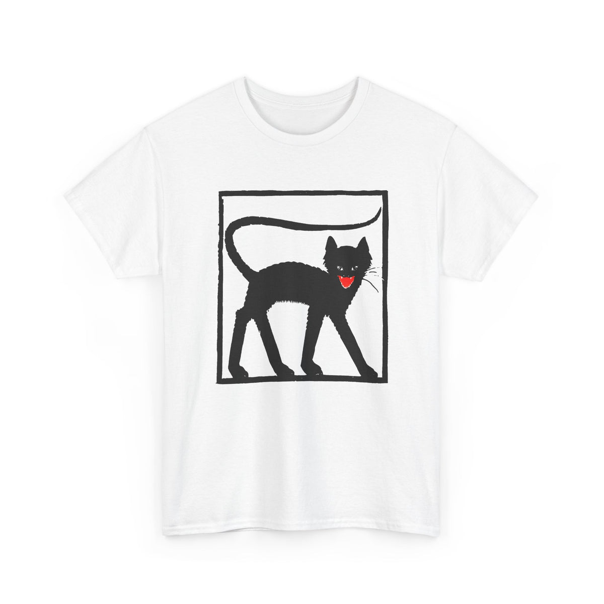 1925 black cat woodcut print by wiktoria gorynska tshirt