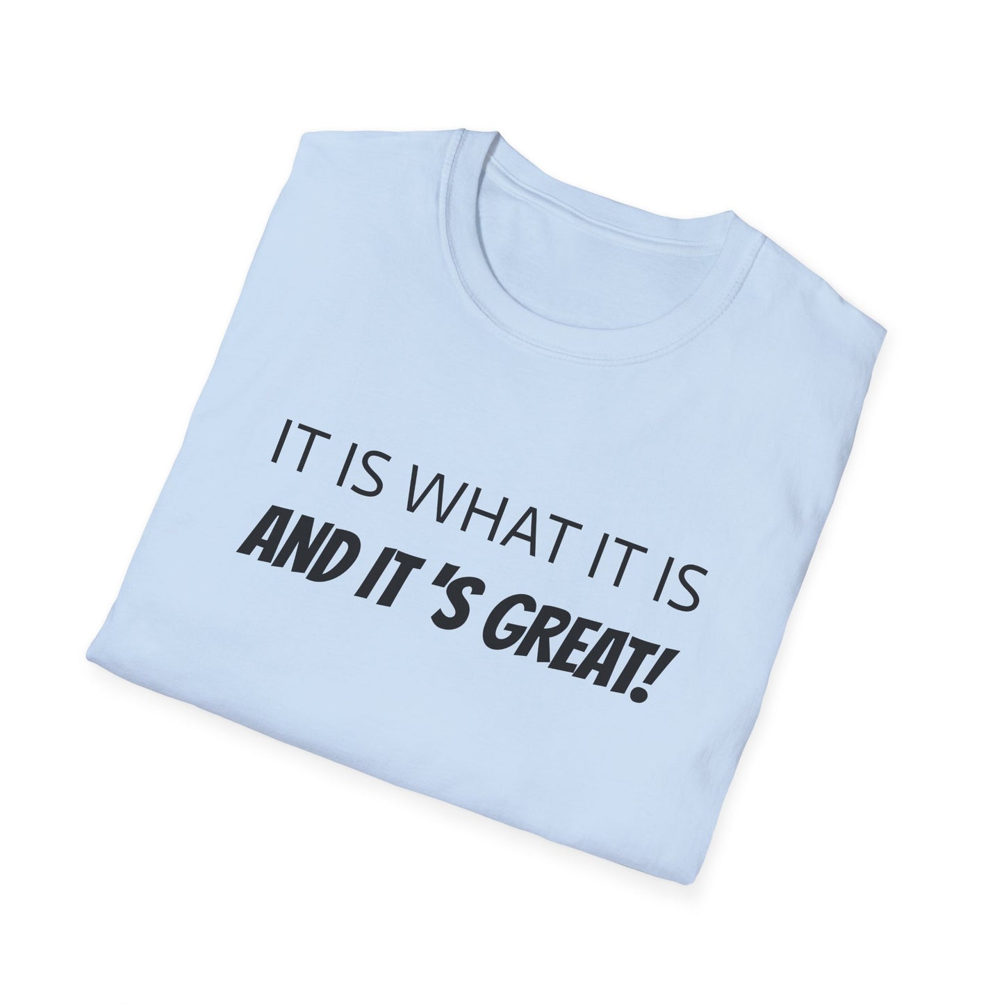 it is what it is and it's great! tshirt