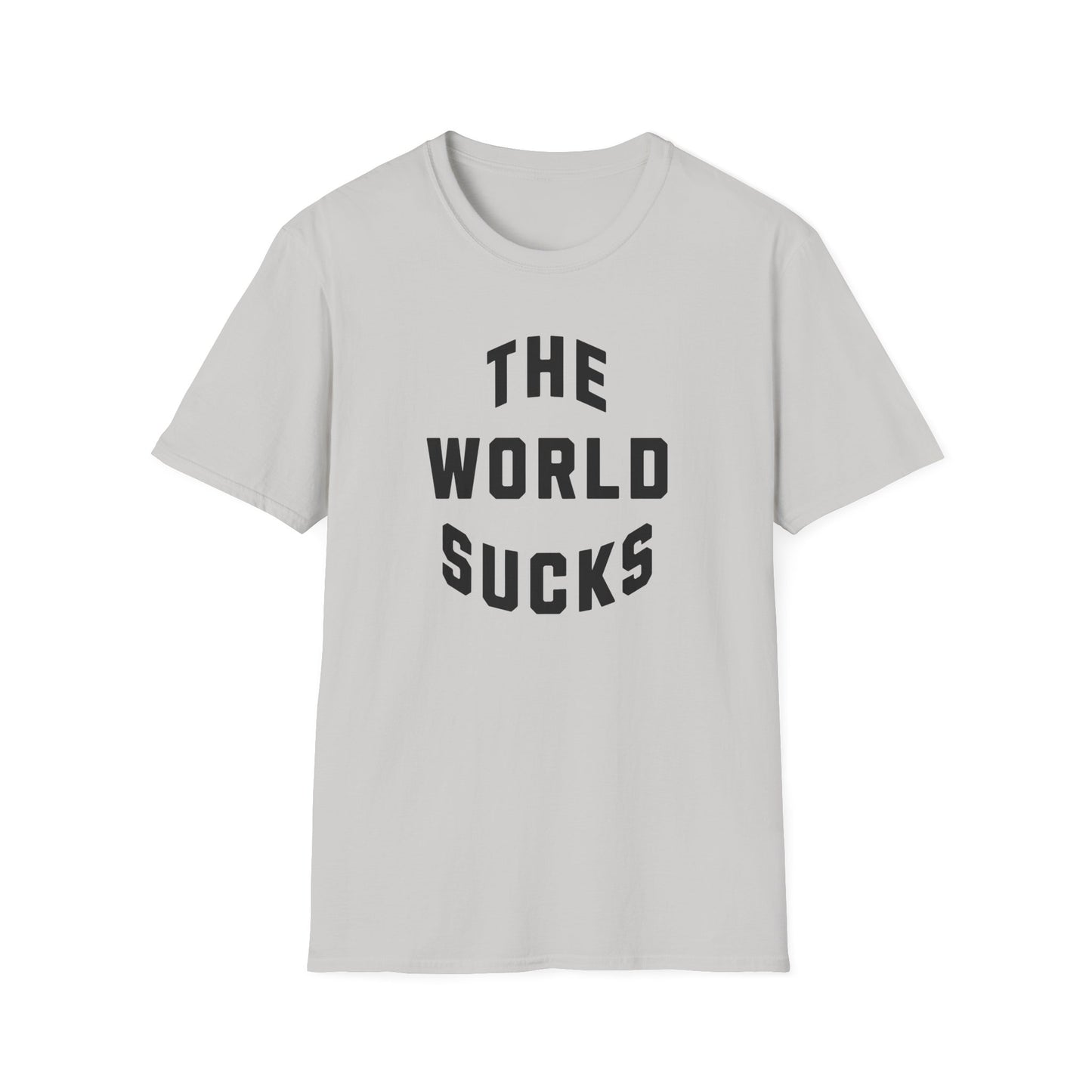 the world sucks vintage design tshirt