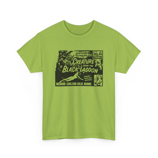 creature from the black lagoon 1954 movie poster stencil style fan art tshirt