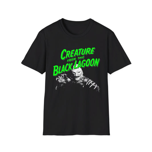 1954 creature from the black lagoon custom reproduction in green tshirt