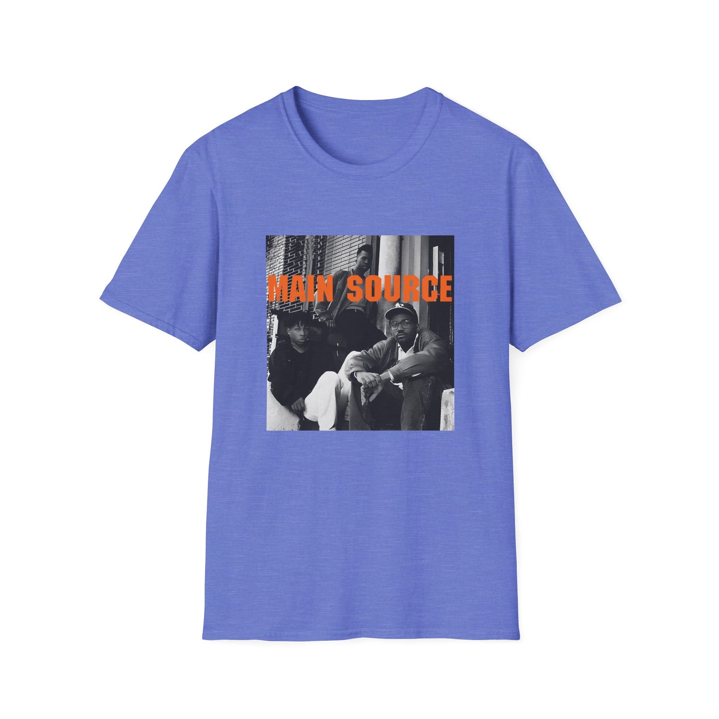 main source 90s hip hop legends photo on the street tshirt