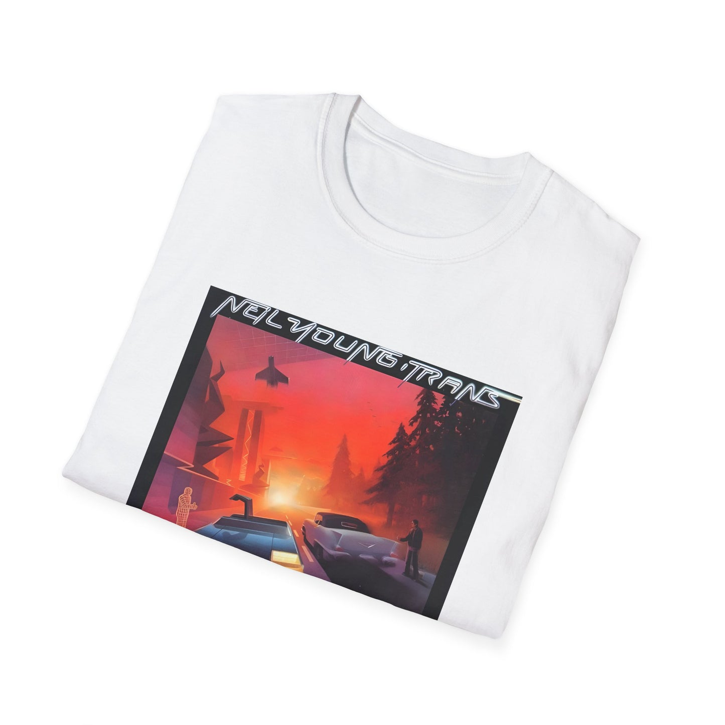 neil young 1983 trans album cover tshirt