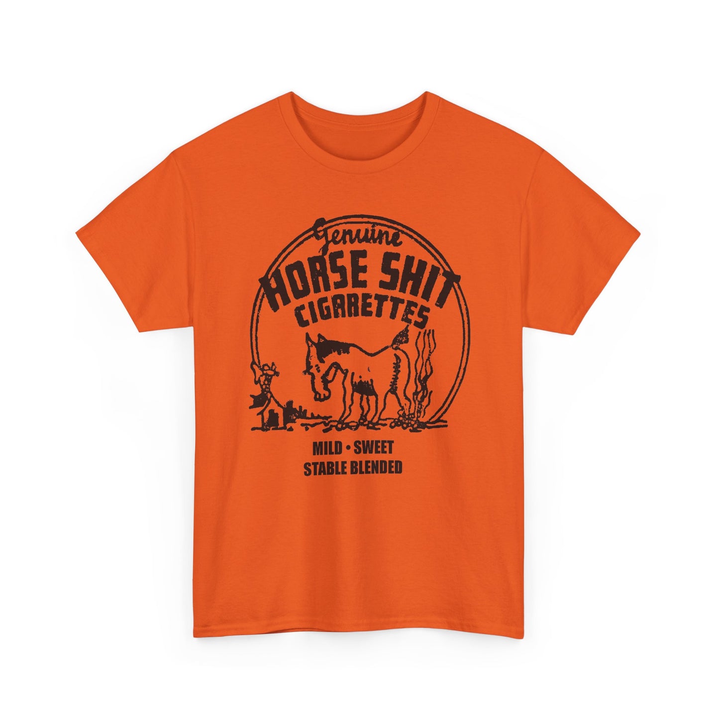 vintage horse shit cigarettes graphic reproduction tshirt