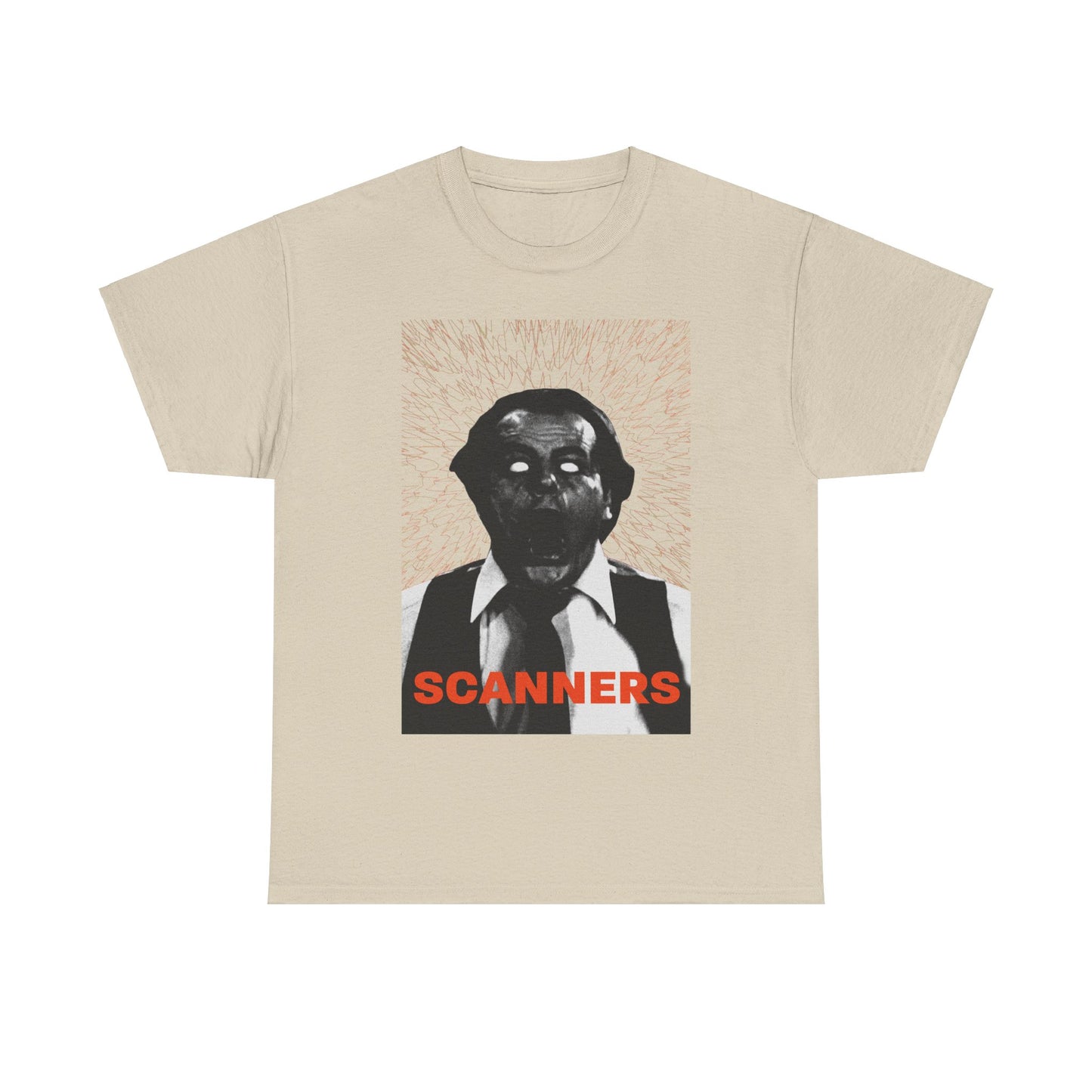 david cronenberg's scanners 1981 classic movie poster tshirt