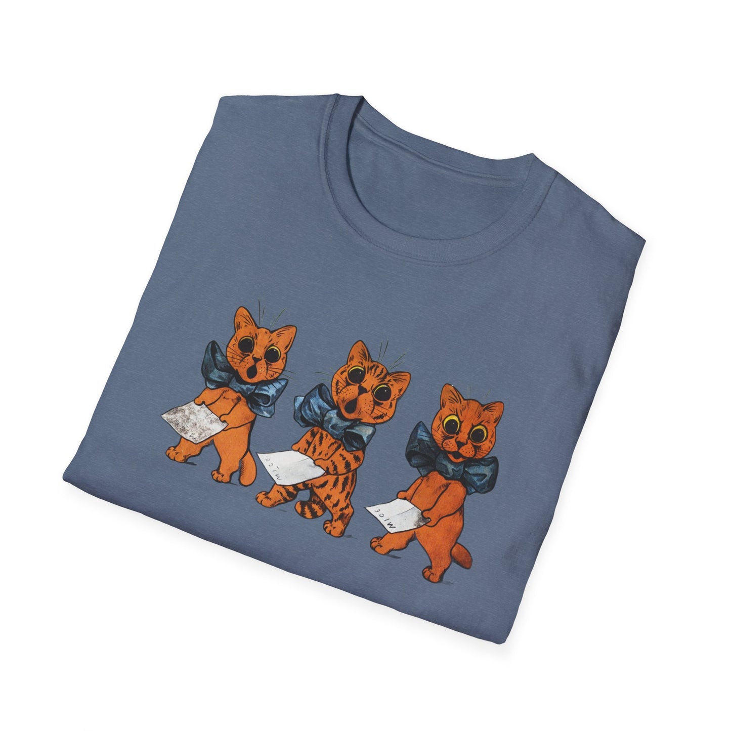 louis wain famous tenors colored lithograph reproduction tshirt