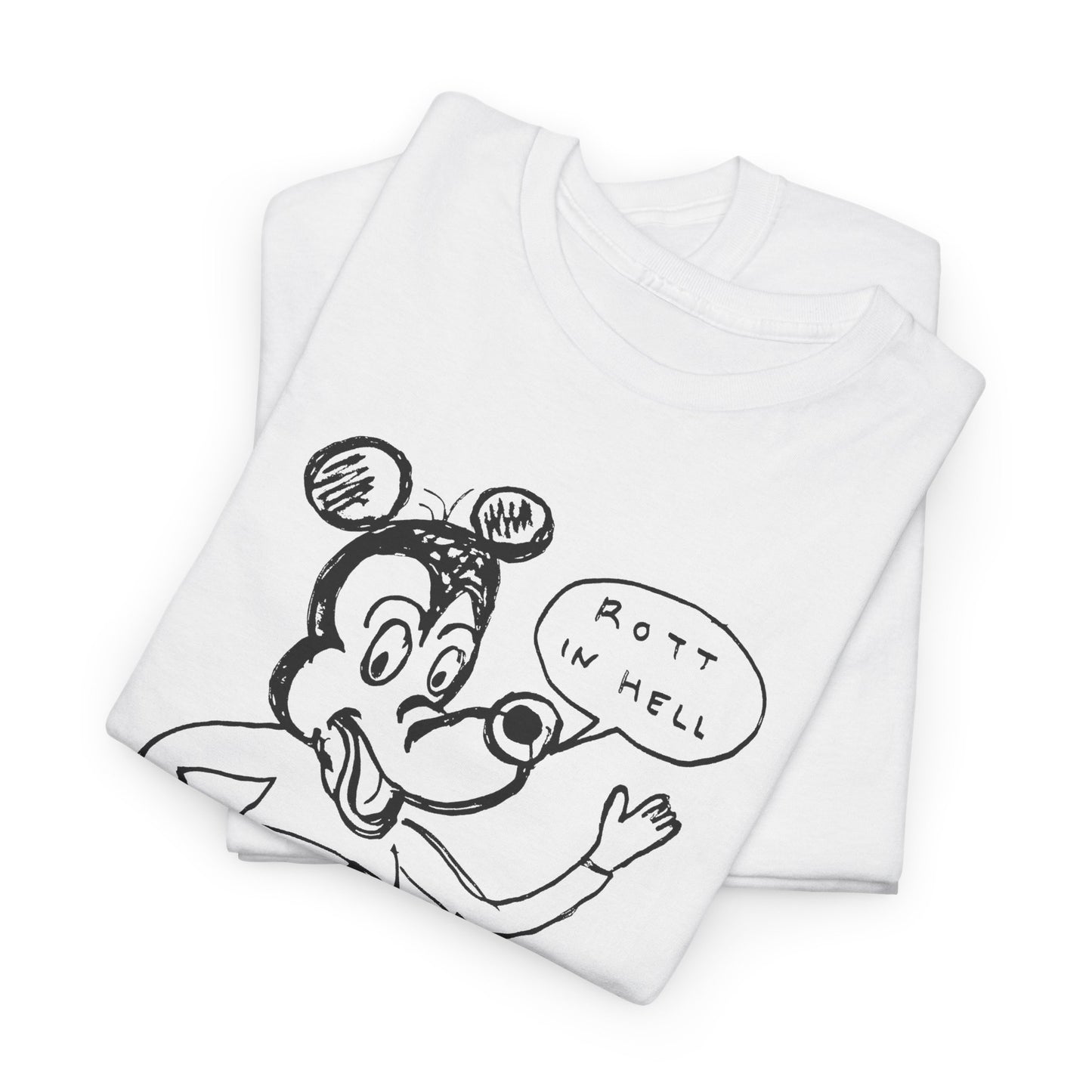rot in hell bucoo! drawing by daniel johnston custom edit tshirt