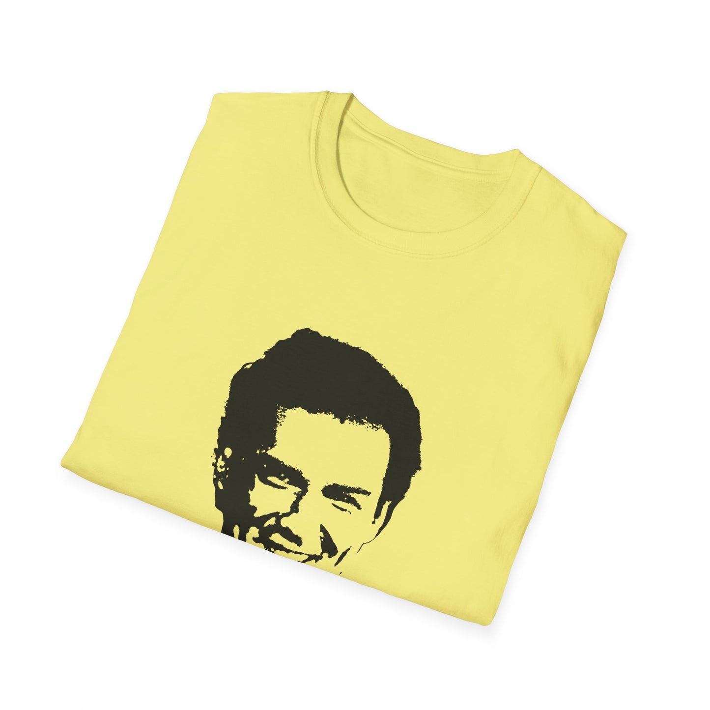 norm macdonald black stencil face tshirt