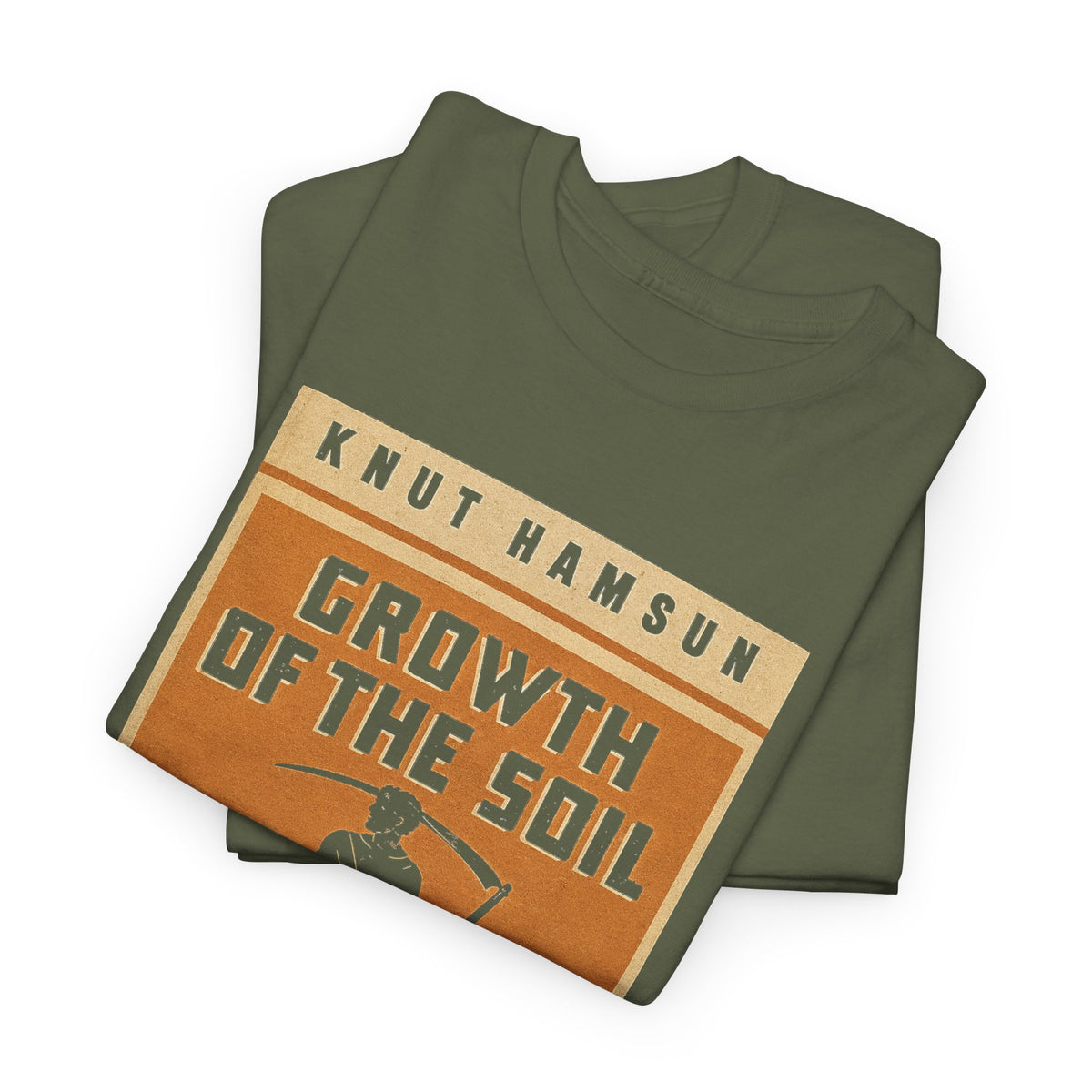 knut hamsen 1917 growth of the soil book cover tshirt