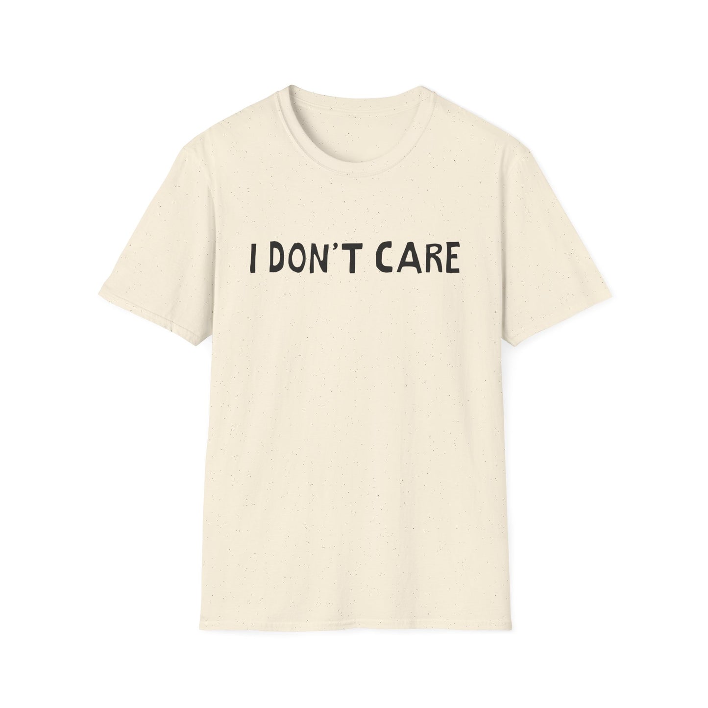i don't care hand drawn font tshirt