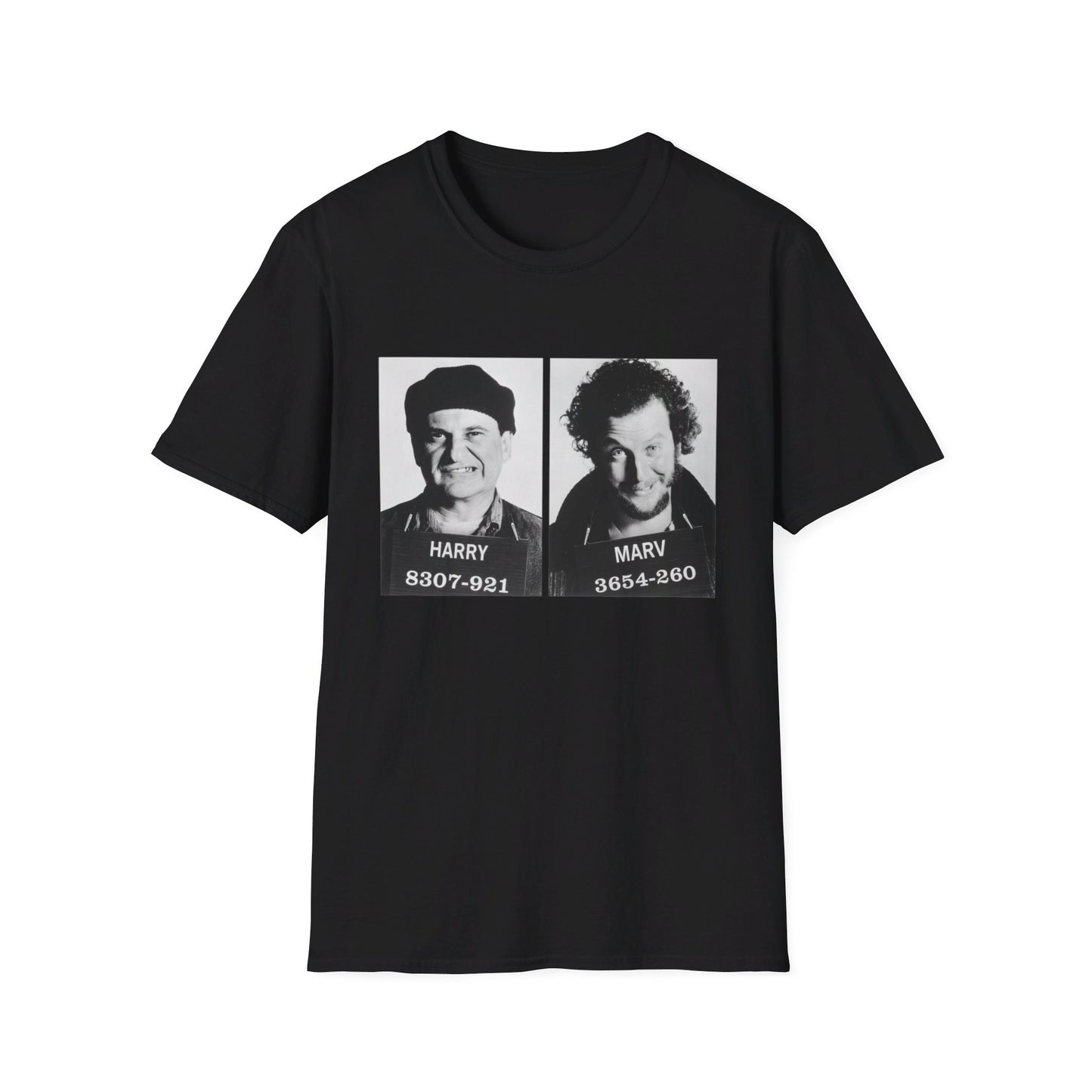 harry and marv wet bandits mugshot tshirt