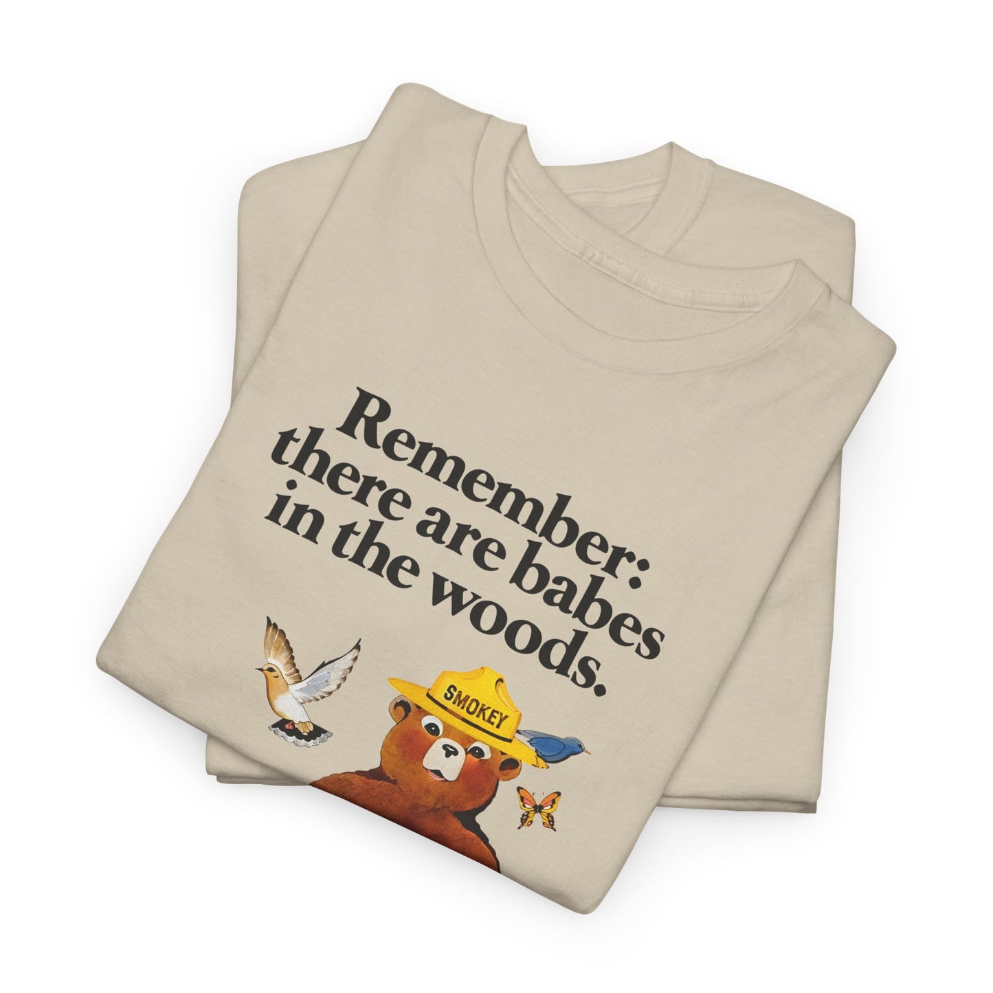vintage smokey the bear babes in the woods reproduction tshirt