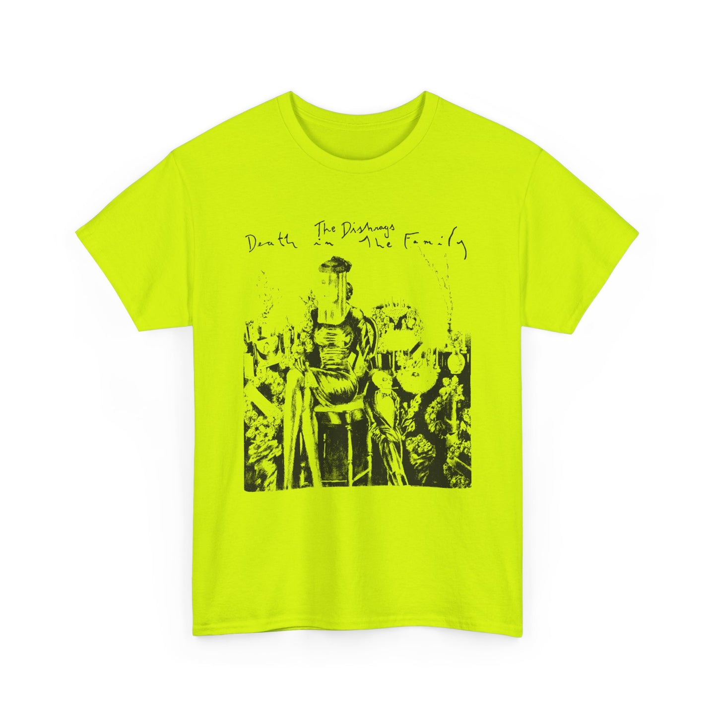 1980 album death in the family by the dishrags punk band stretched graphic tshirt