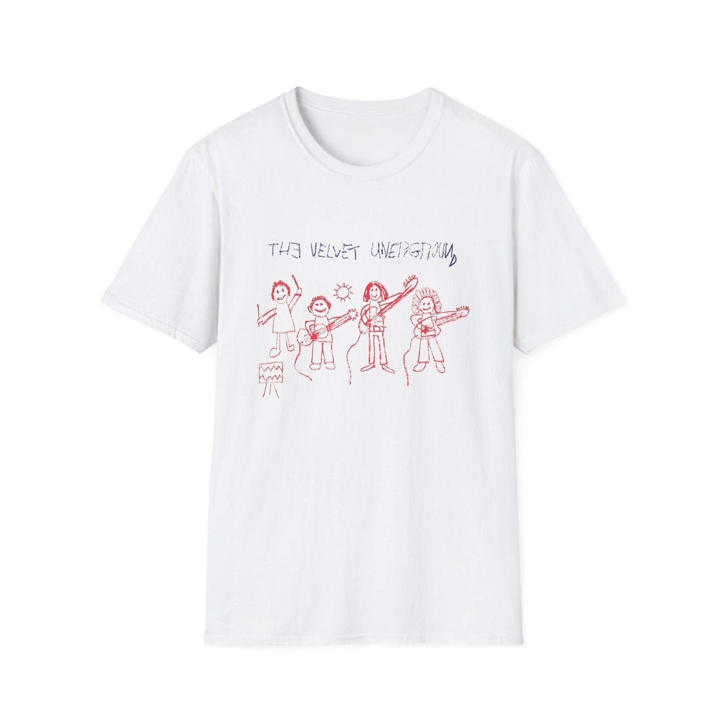 the velvet underground poster from 1969 kid drawing tshirt