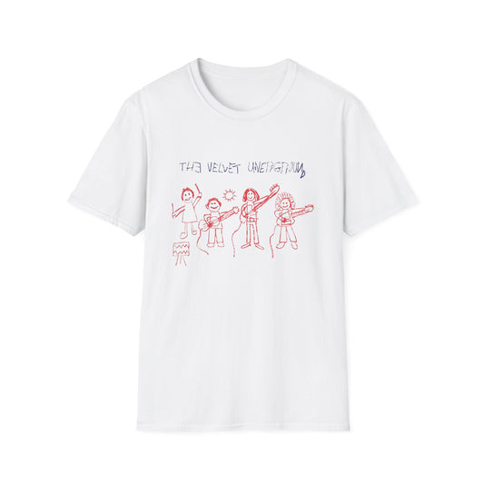 the velvet underground poster from 1969 kid drawing tshirt