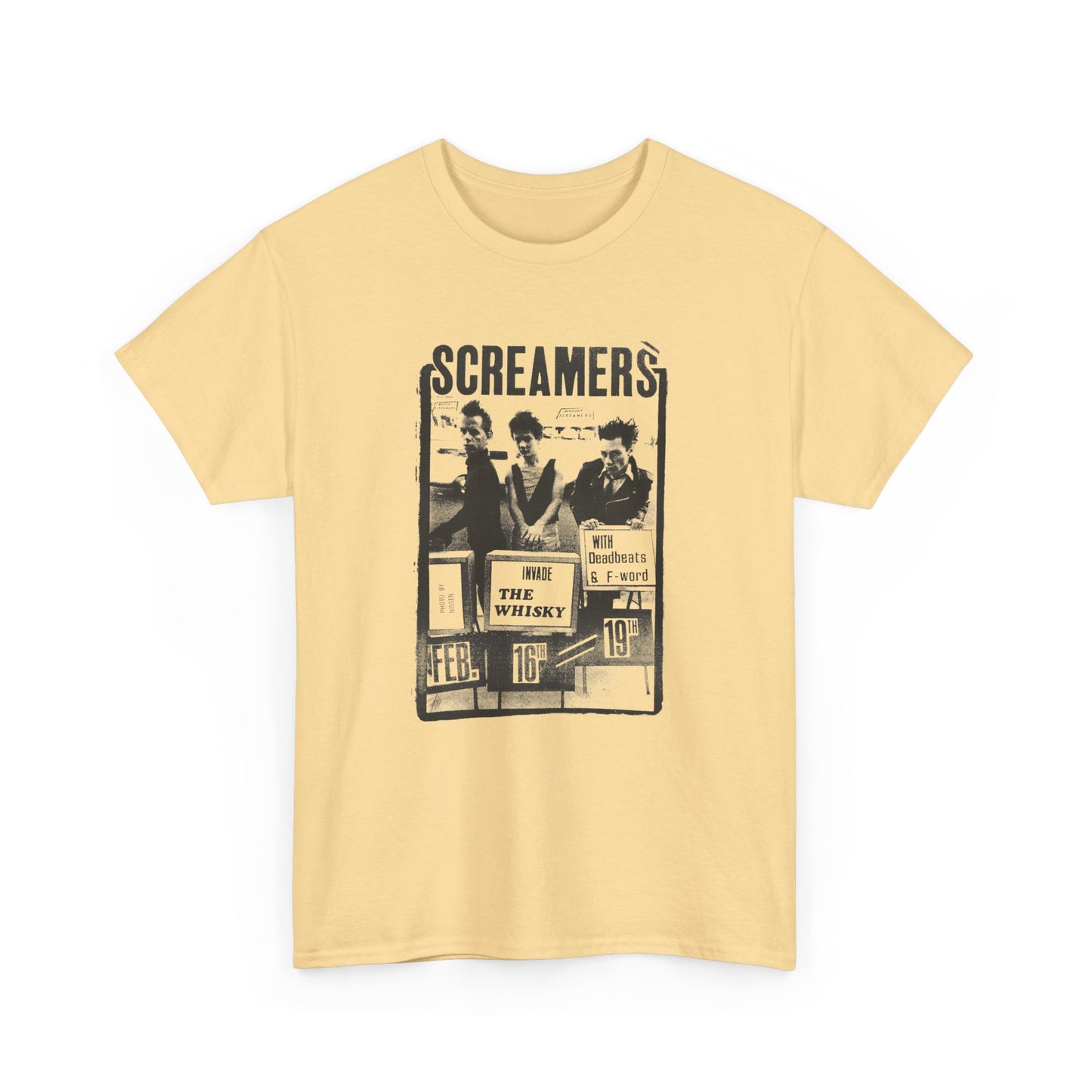 screamers, deadbeats, f-word show at the whiskey-a-go-go in west hollywood february 1978 show poster tshirt