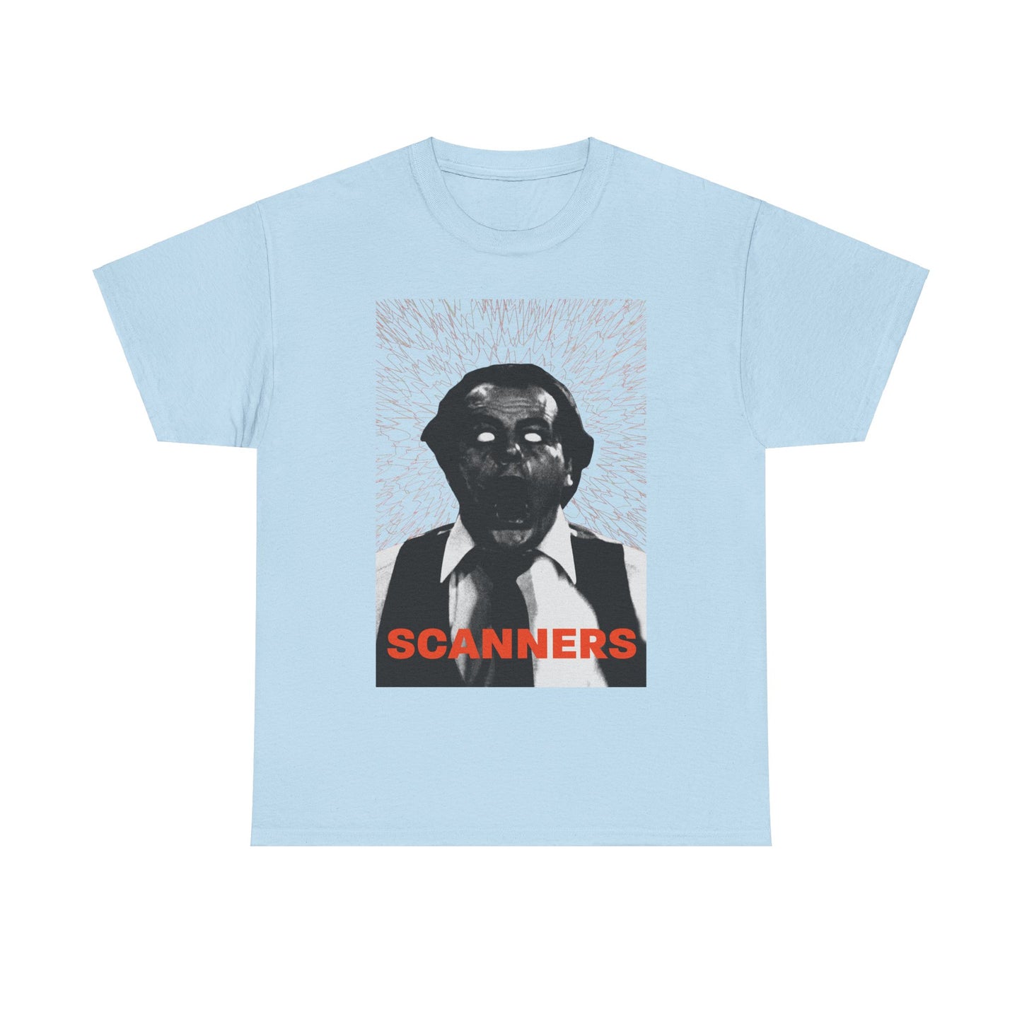 david cronenberg's scanners 1981 classic movie poster tshirt