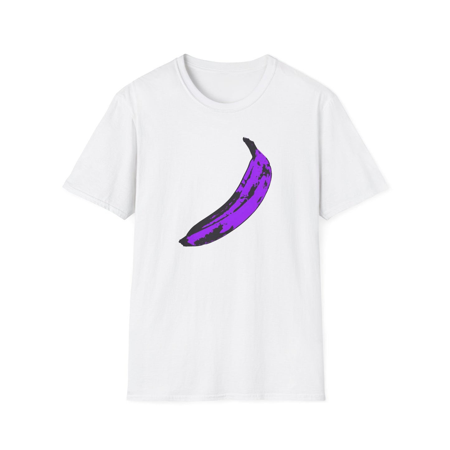 andy warhol's velvet underground and nico banana in purple tshirt