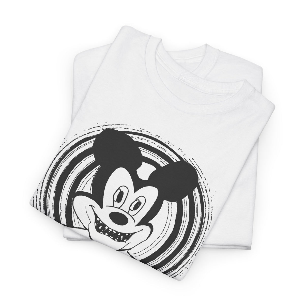 1960s british underground magazine peace sign mickey fan art edit with halo tshirt