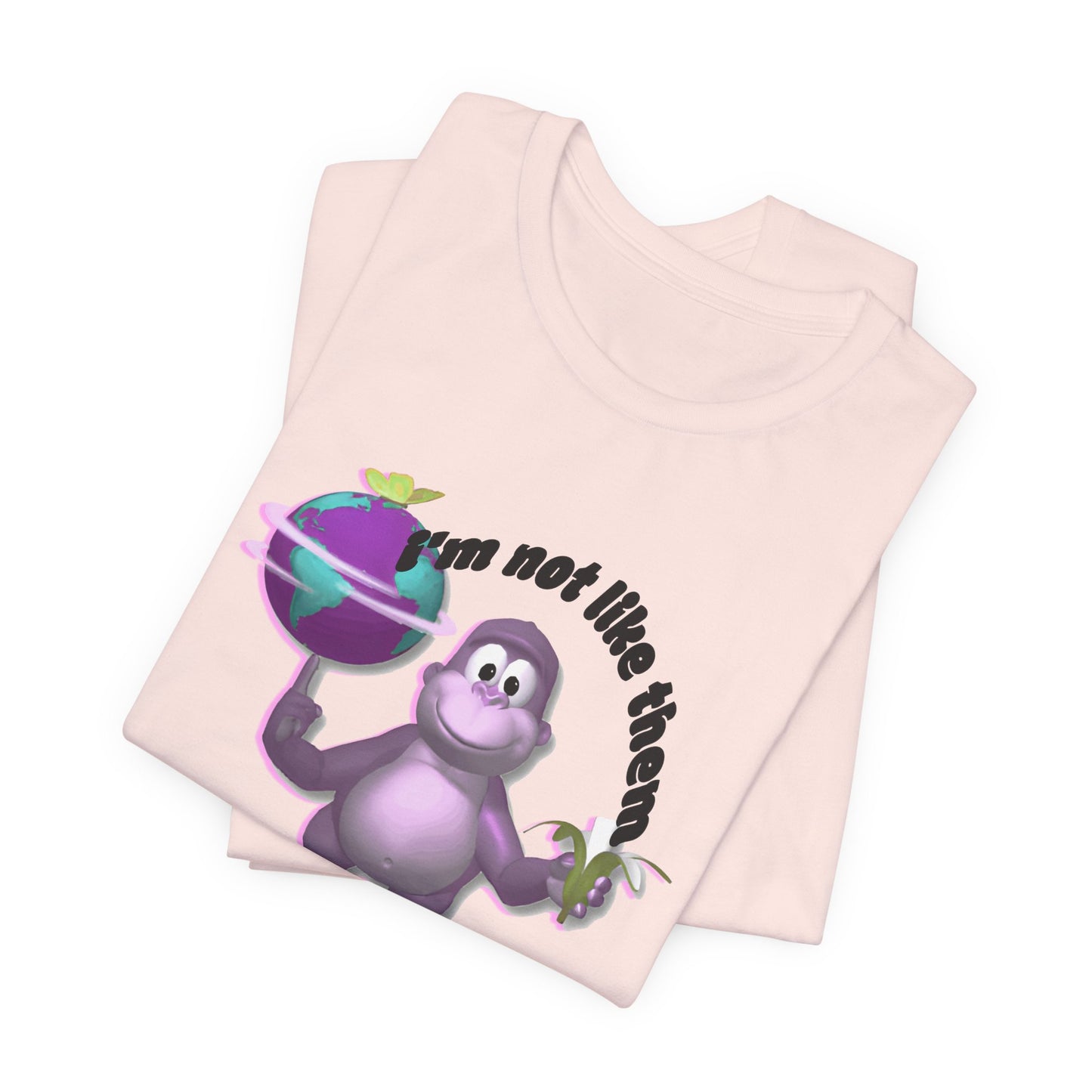 incredible graphic design bonzibuddy dumb tshirt "i'm not like them but i can pretend"