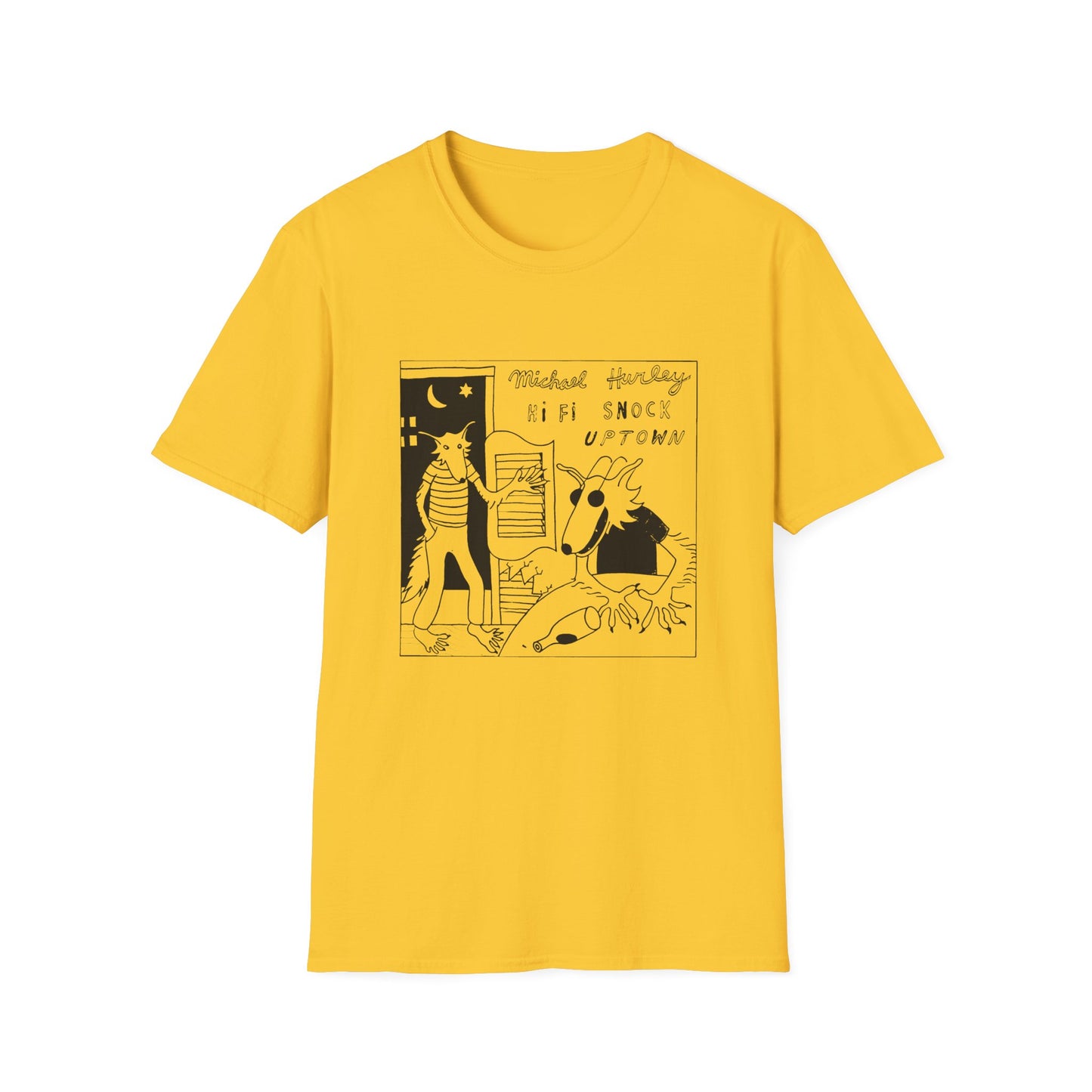 michael hurley 1972 hi fi snock uptown album in stencil tshirt