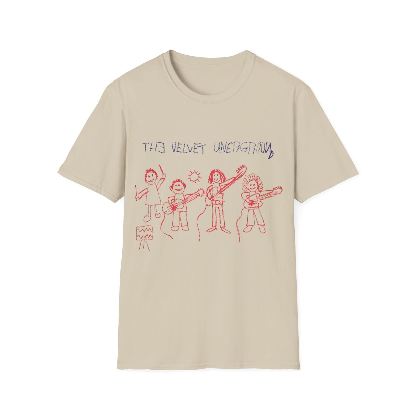 the velvet underground poster from 1969 kid drawing tshirt