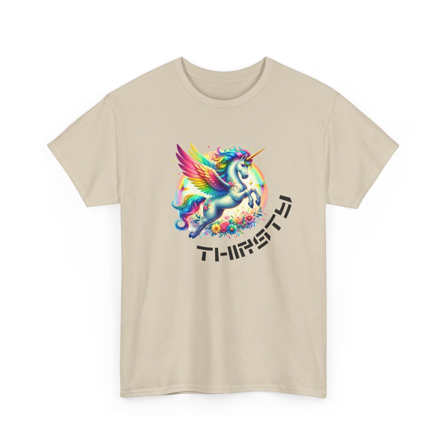 thirsty unicorn tshirt (technically alicorn)