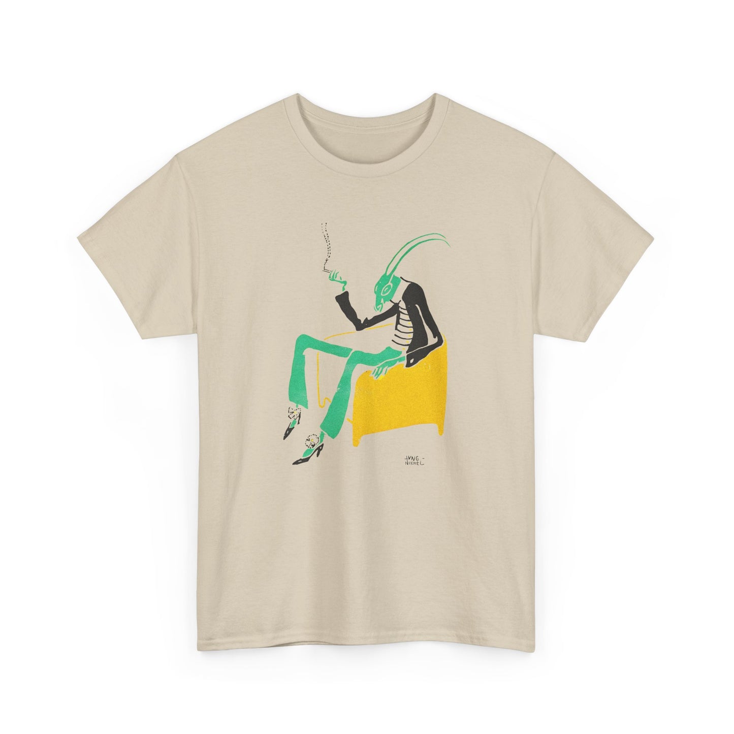 1911 cricket in an armchair painting by ludwig heinrich jungnickel reproduction tshirt