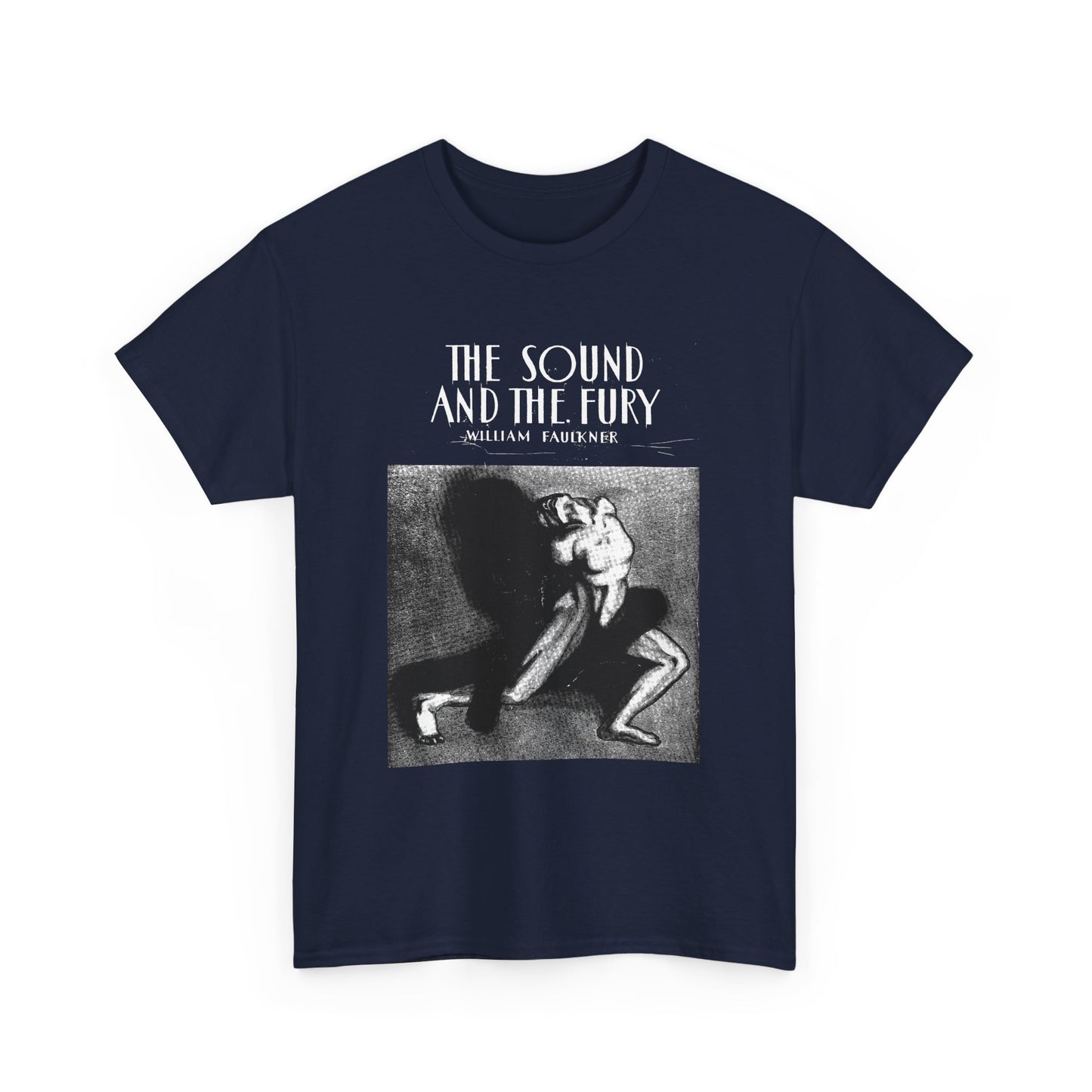 1929 the sound and the fury by william faulkner book cover edit tshirt