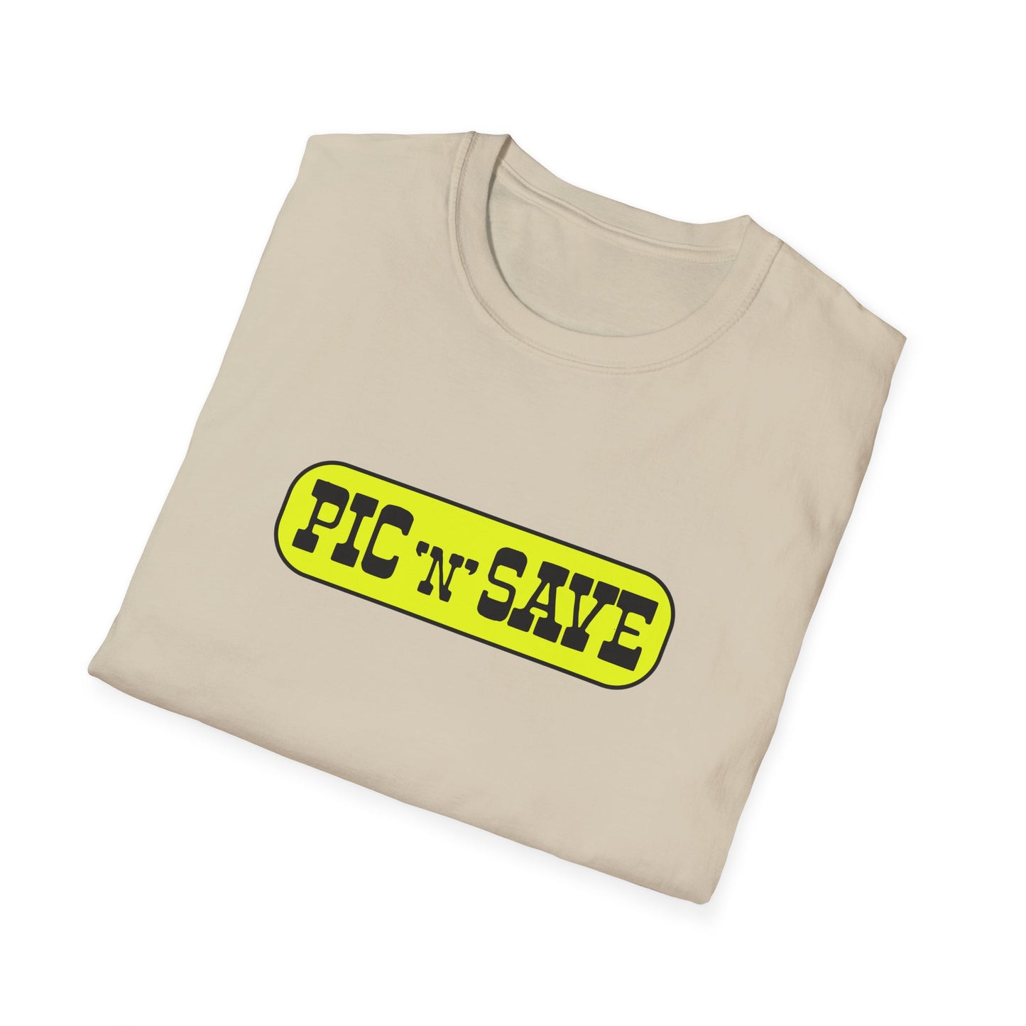 pic n save retail chain logo tshirt