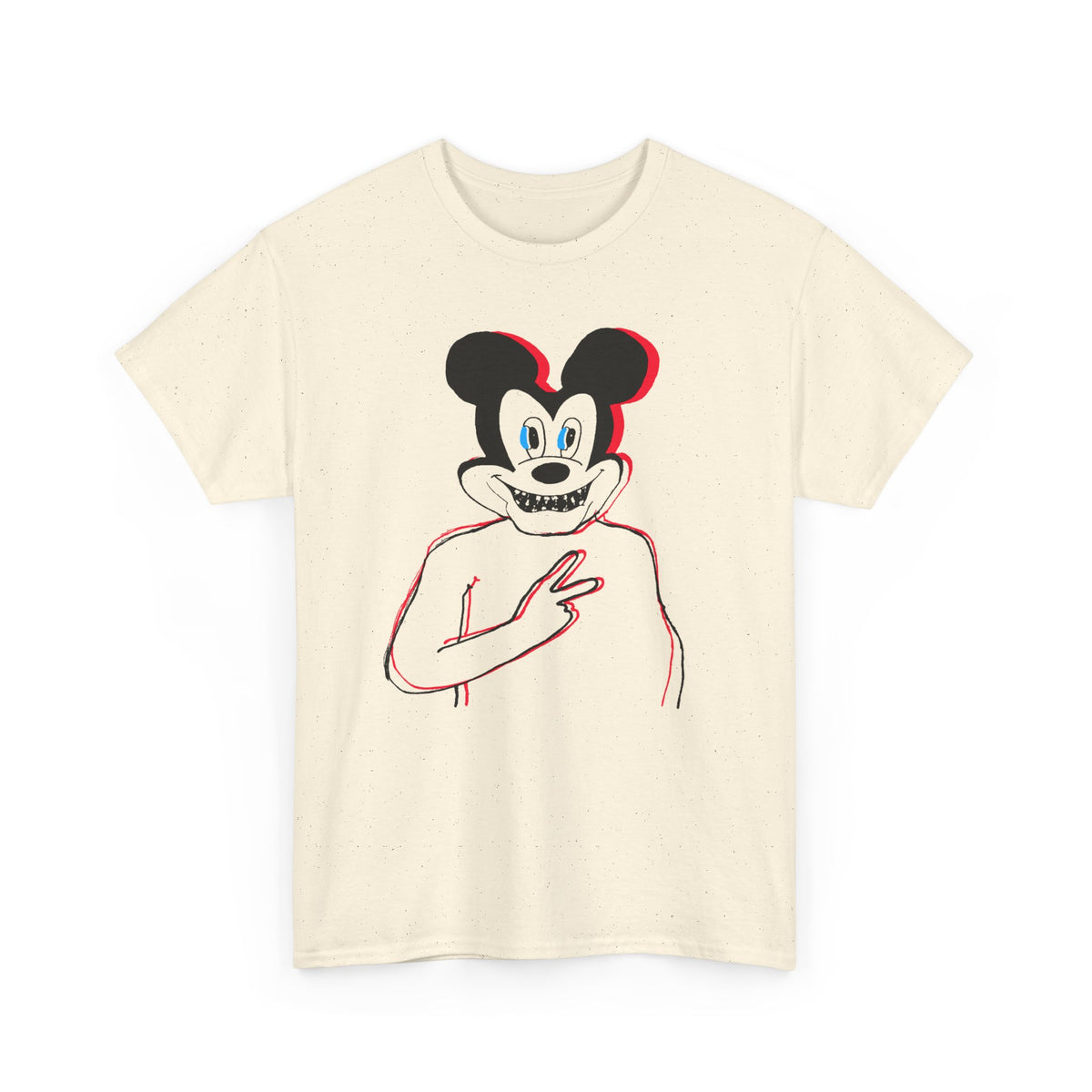 1960s british underground magazine peace sign mouse fan art edit with color tshirt